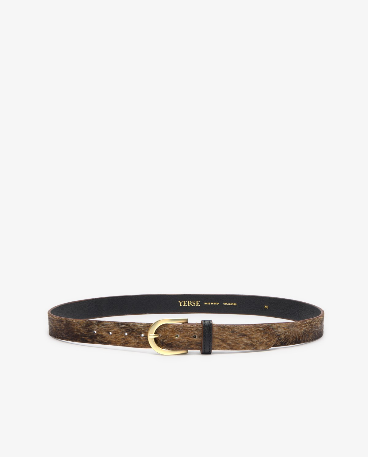 Hair calf leather belt | Yerse