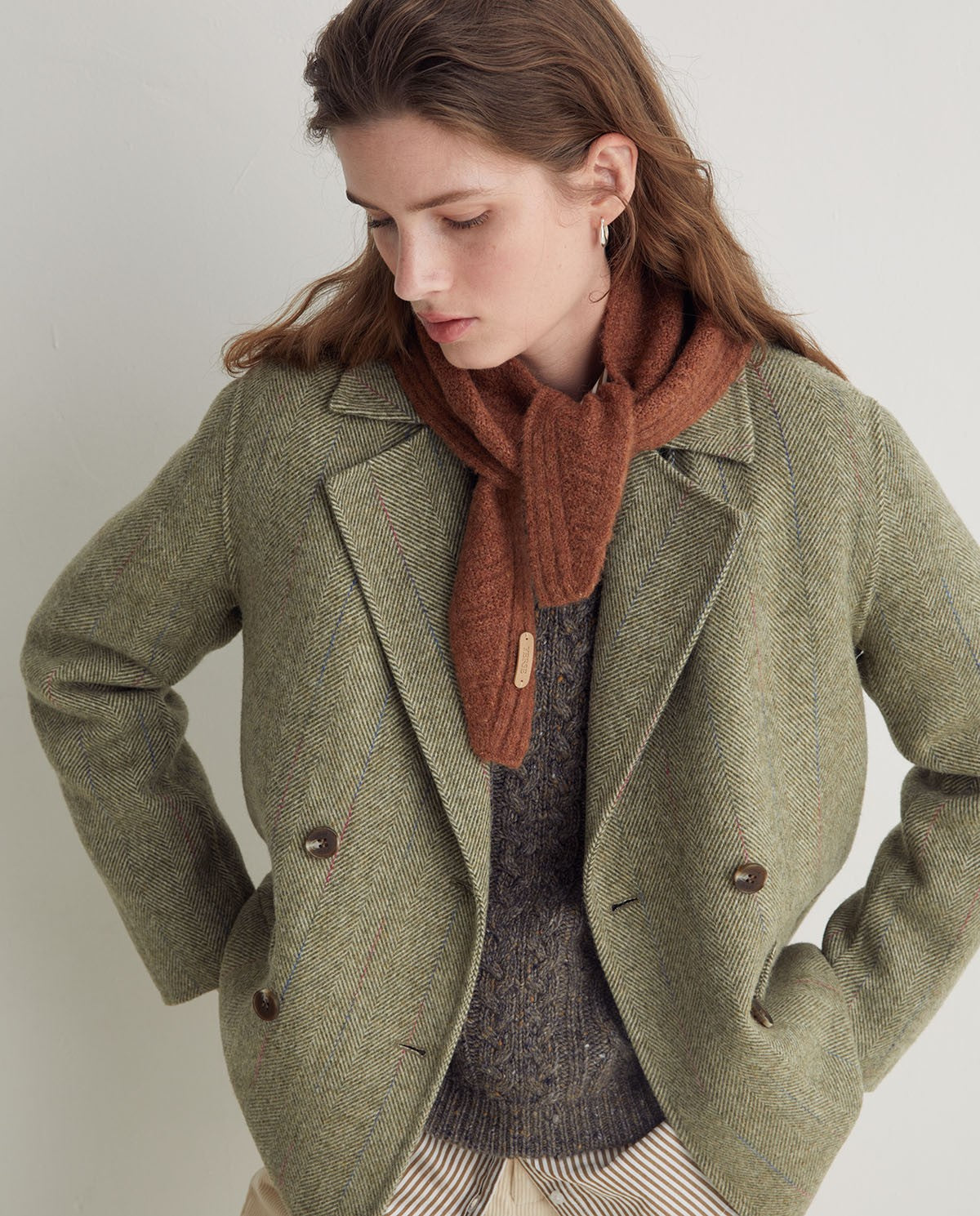 Camel Knitted scarf | YERSE