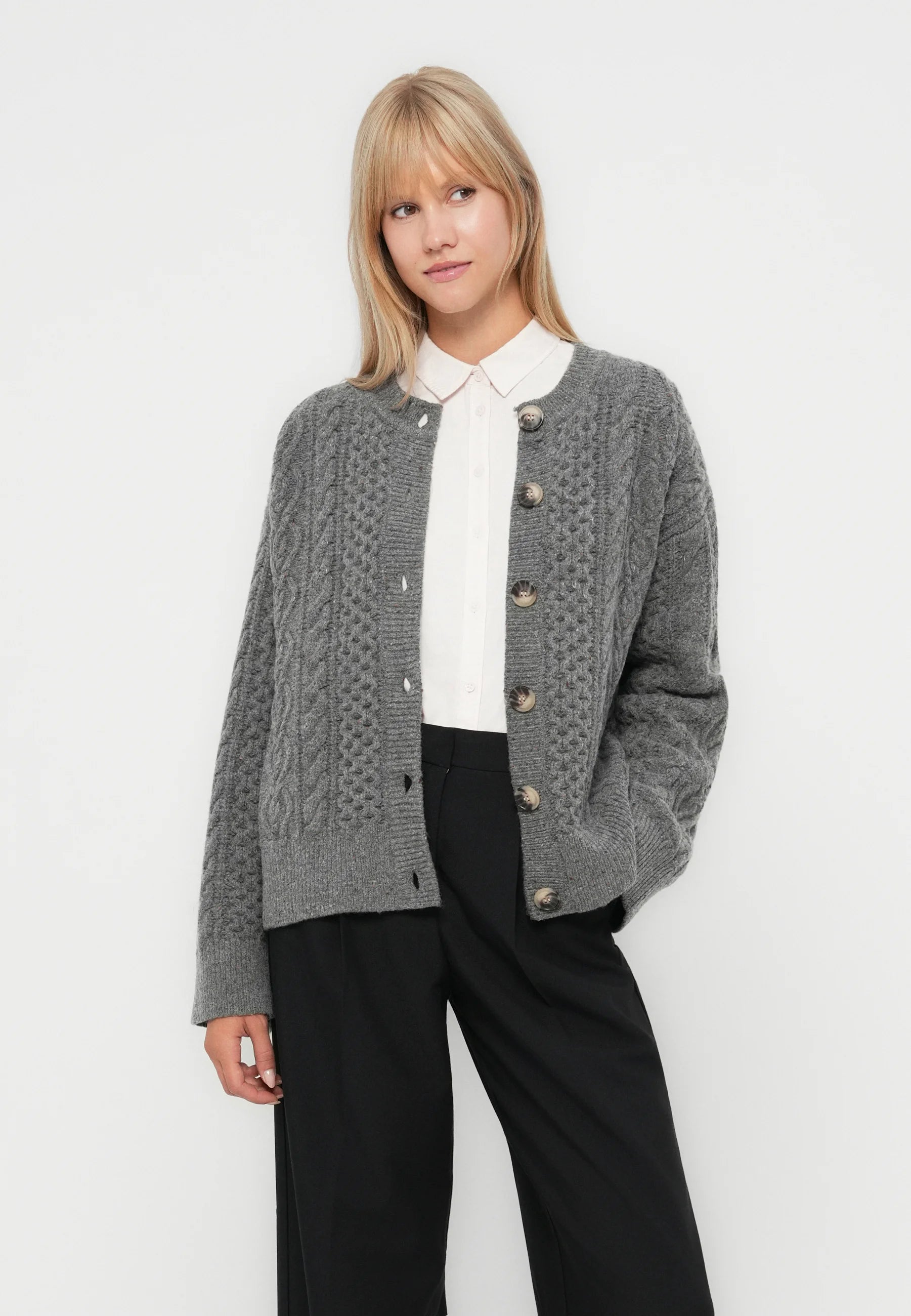 Nelly grey knit Cardigan | Selected Femme