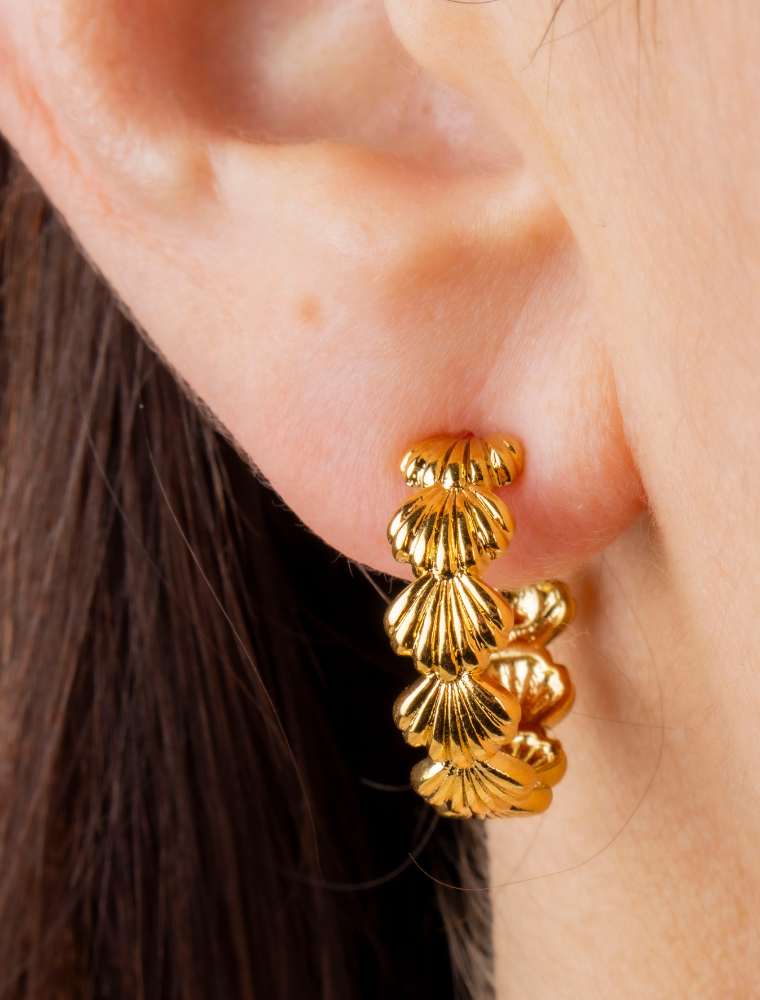 Shell hoop earring | Olia