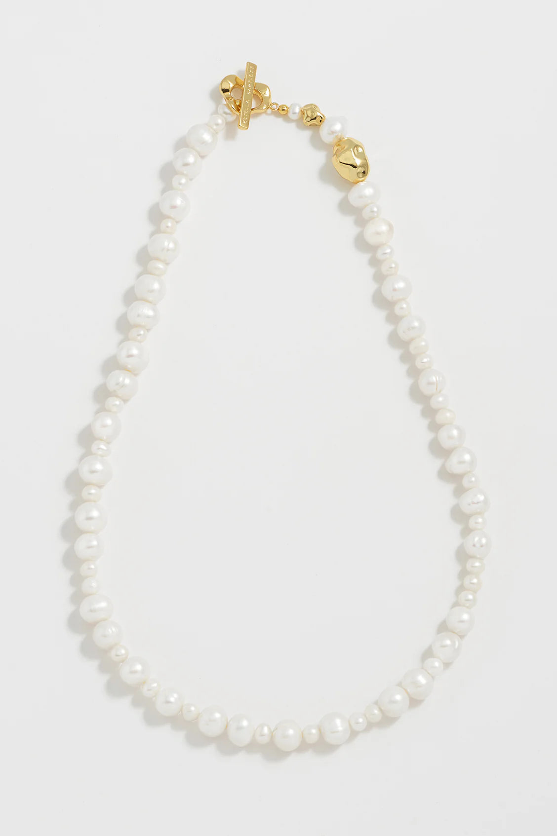 Pearl & Nugget T bar Necklace | Estella Bartlett