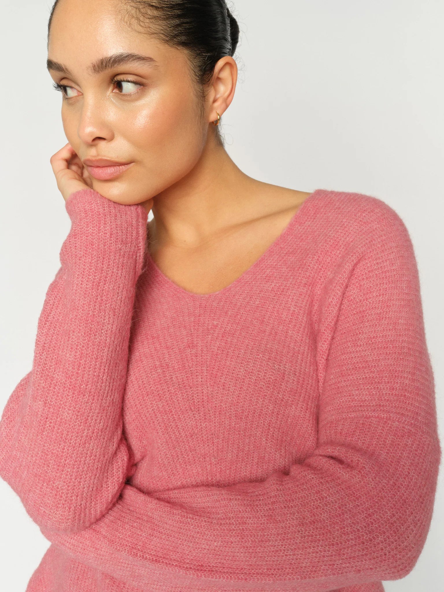 Thora V-neck knit Rose|Mosh Mosh
