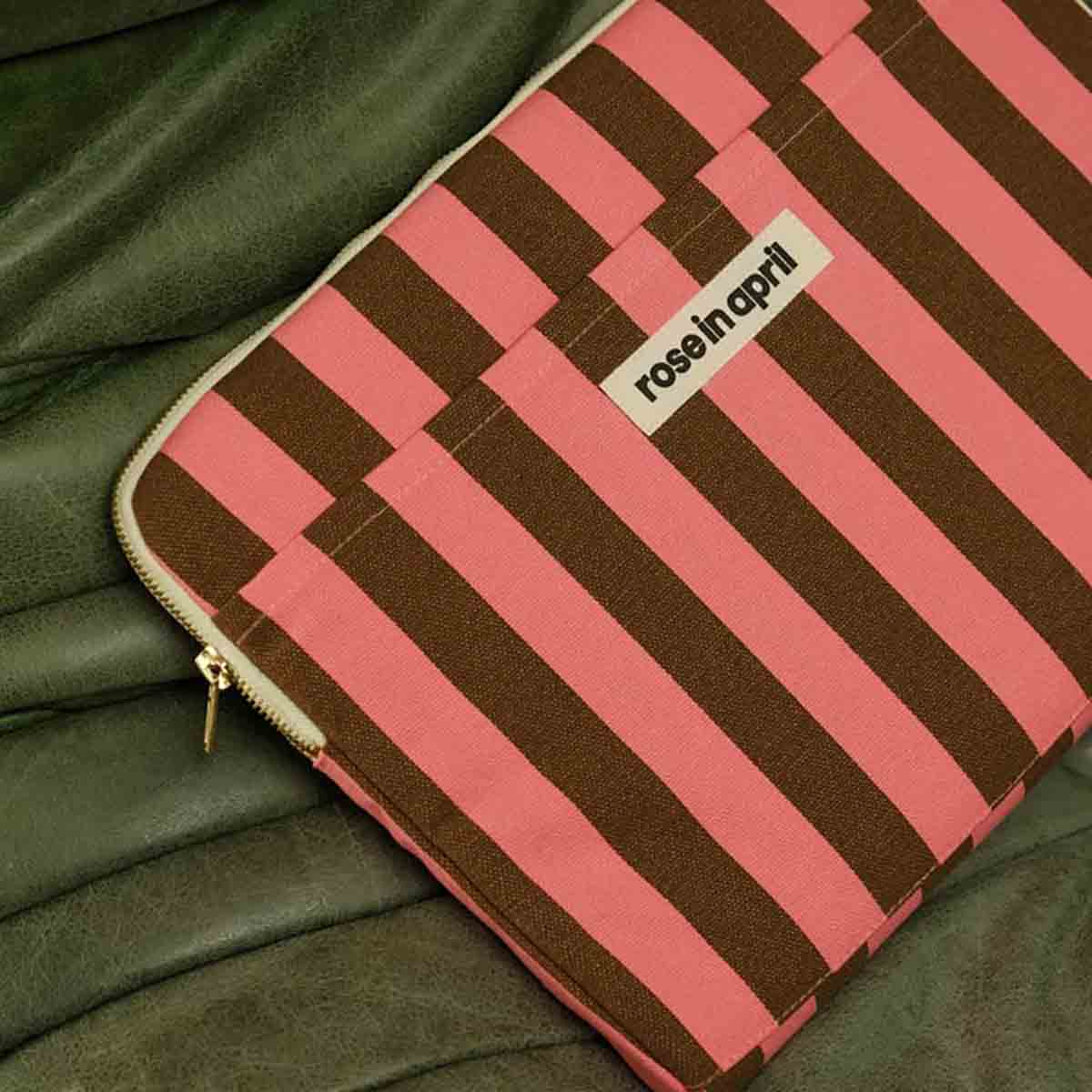 Pink &Olive Laptop sleeve|Rose in April