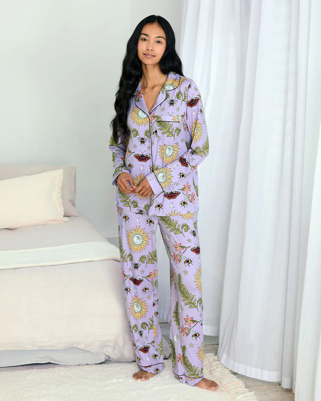 Chelsea Peers| Moonlit forest print PJs