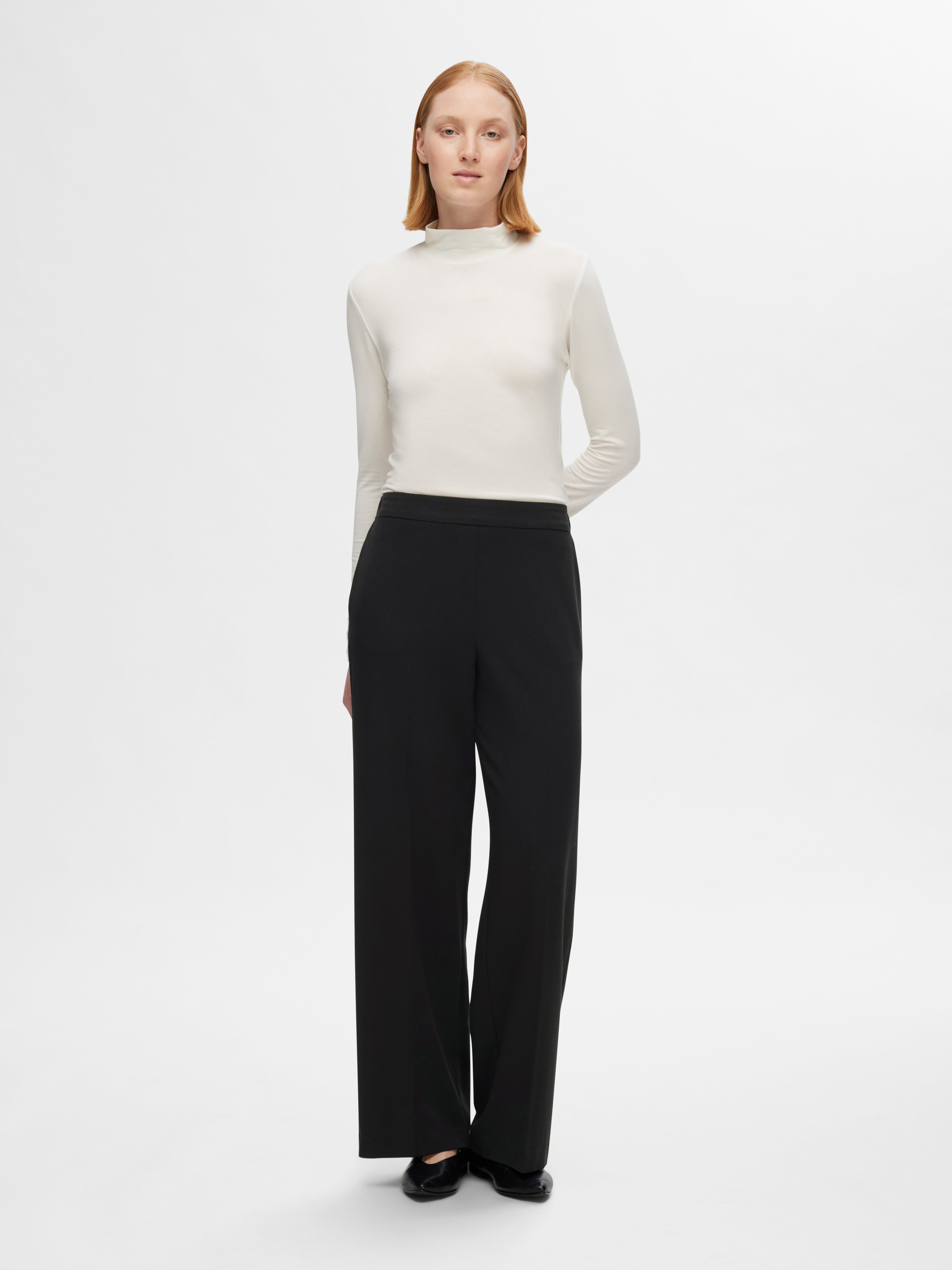 Emma Tara Wide Pants Black | Selected Femme