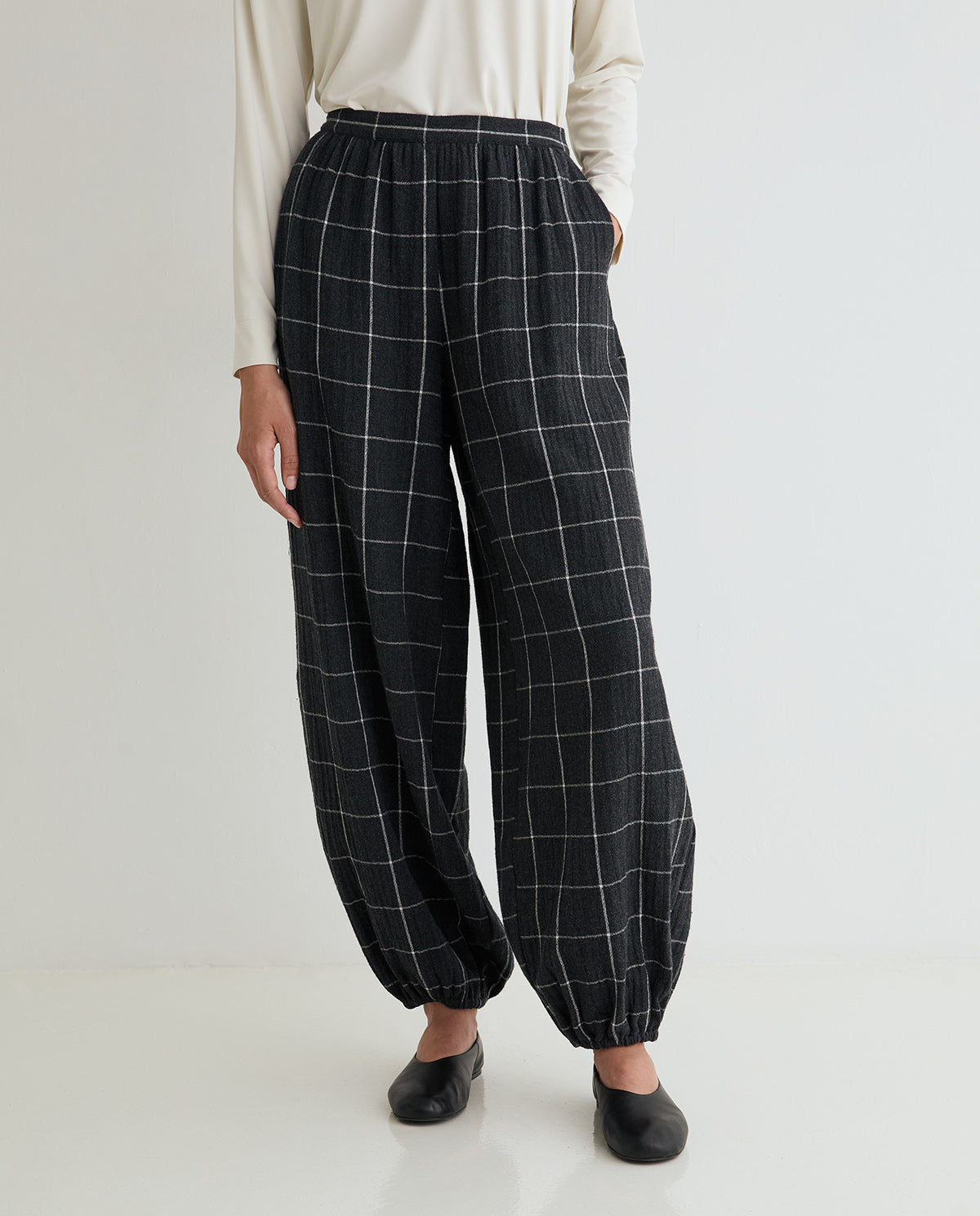 Checked Harem trousers|Yerse