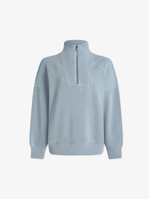 Rhea halfzip blue sweatshirt | Varley