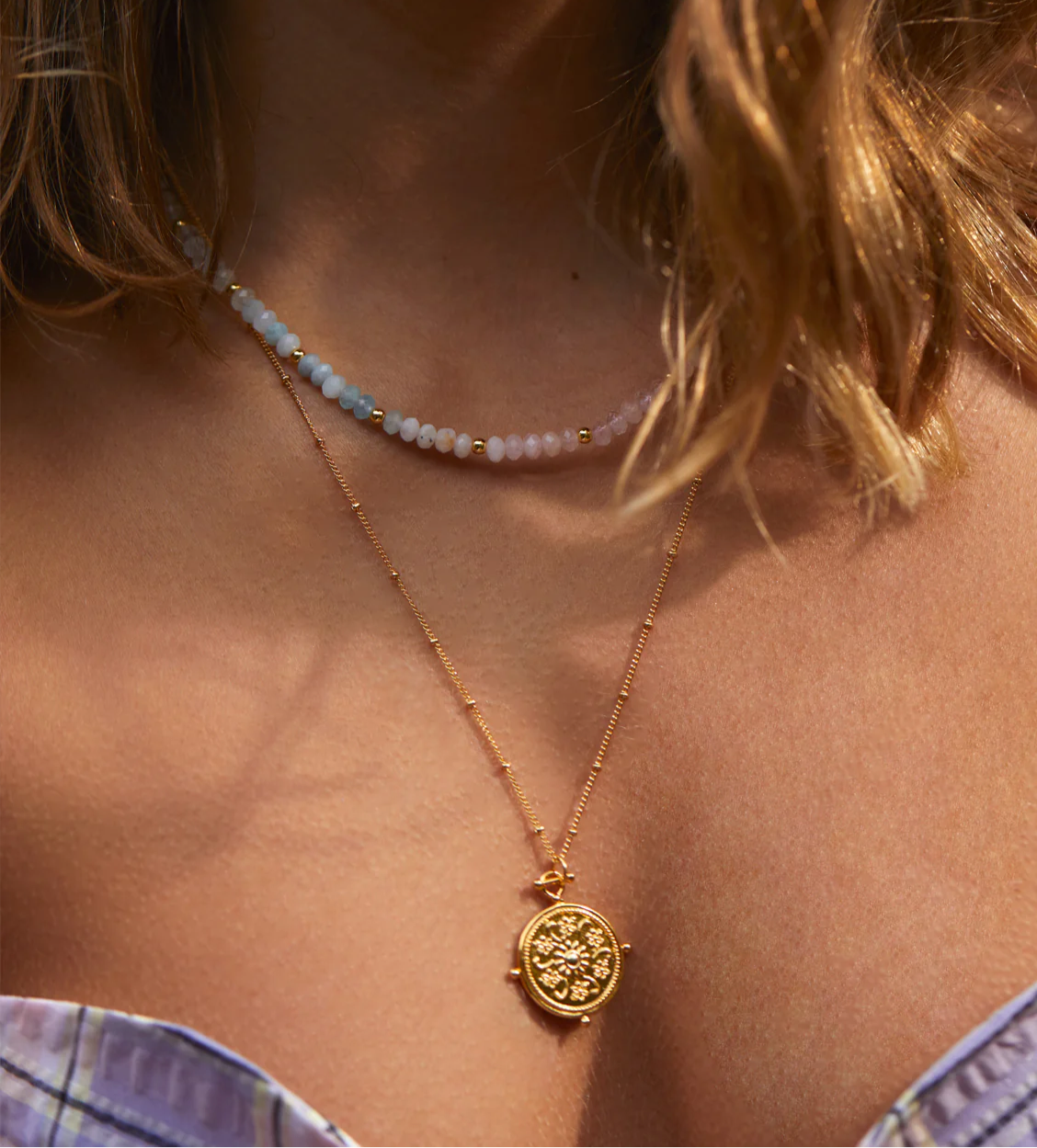 Floral coin necklace | Estella Bartlett