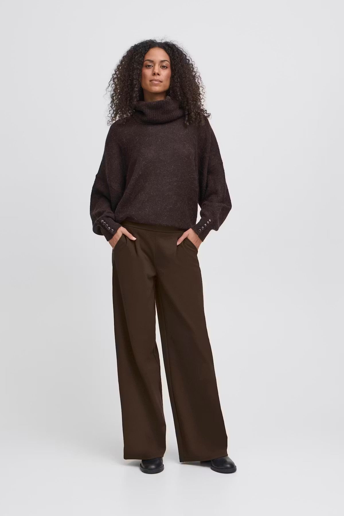 Kate Wide pants Choc Torte|Ichi