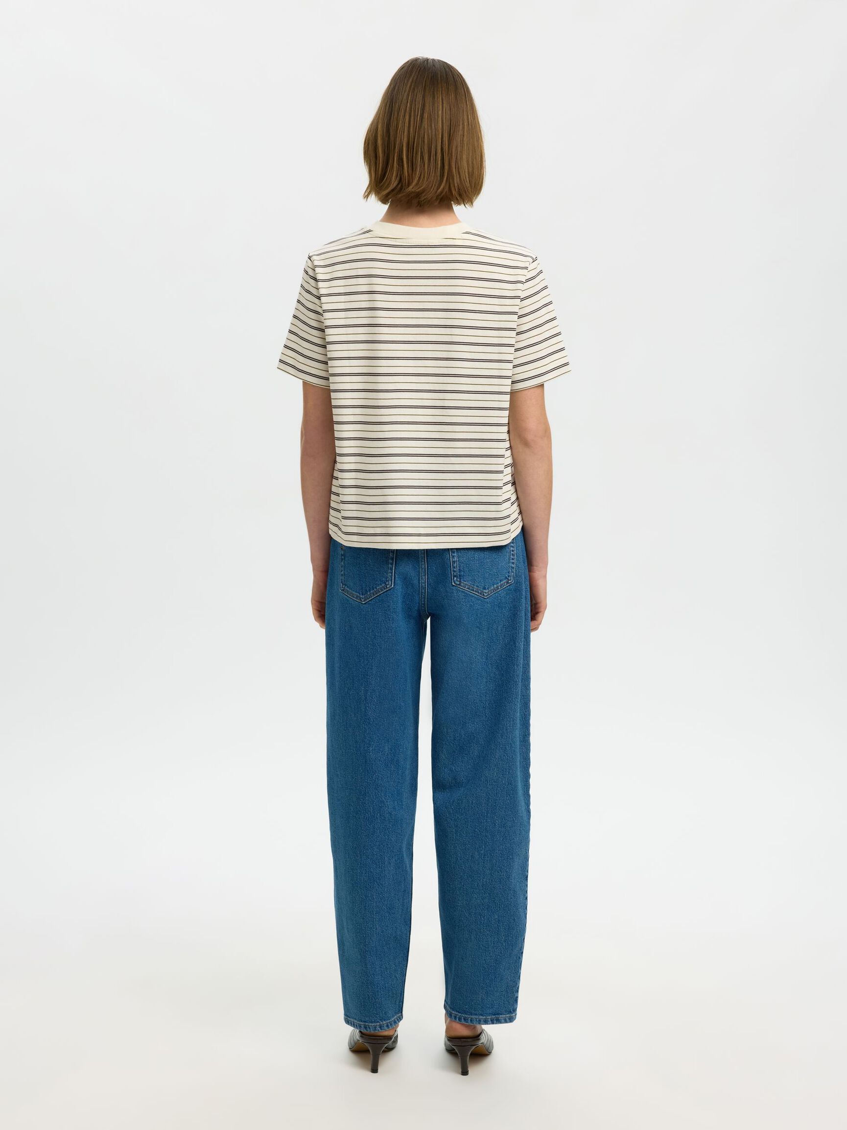 Boxy Delicious stripe Tee|SLF