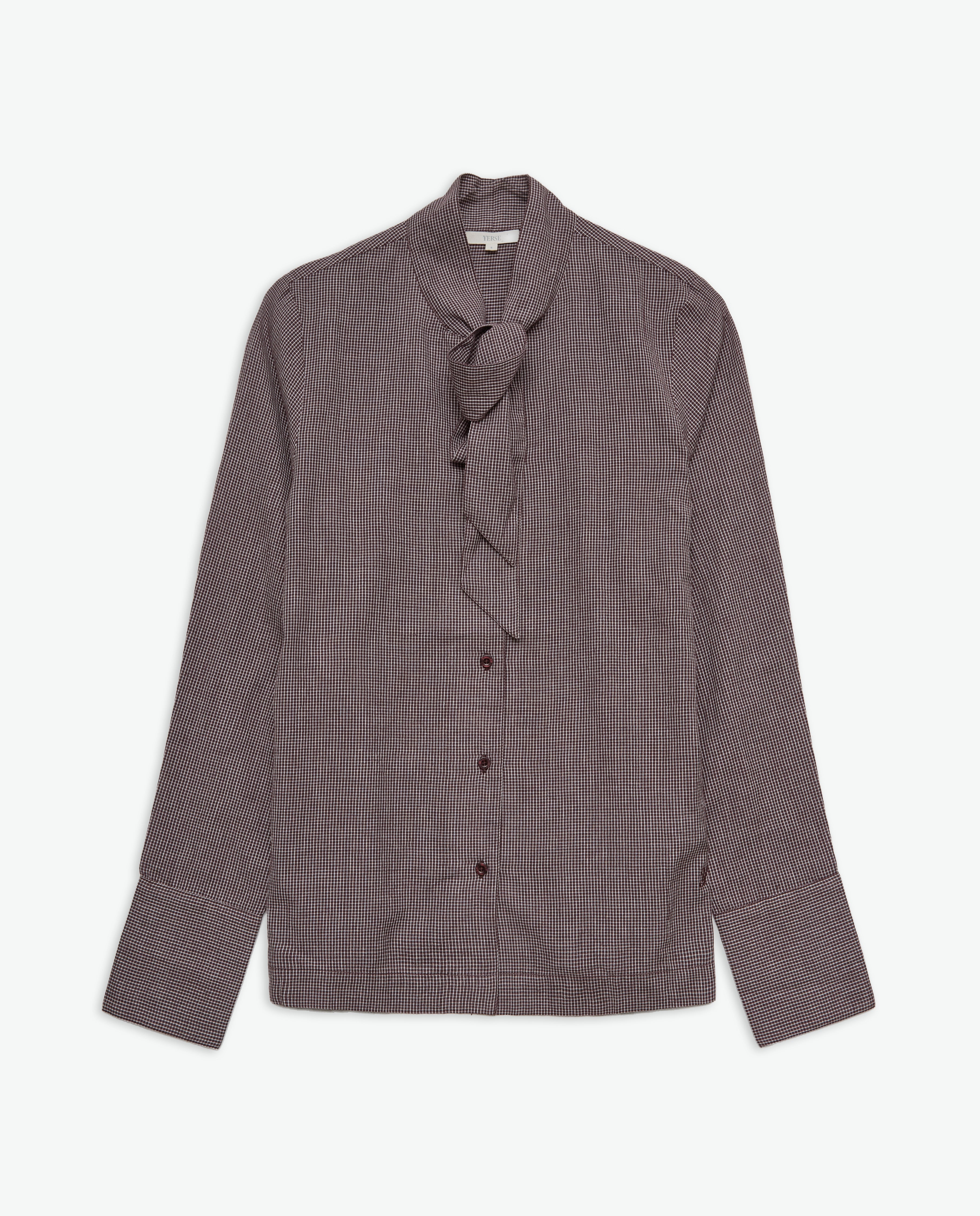 Checked bow Shirt | YESRSE