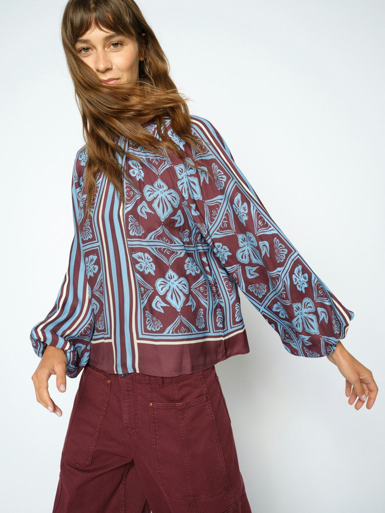 Milkey Linocut Blouse|Mos mosh