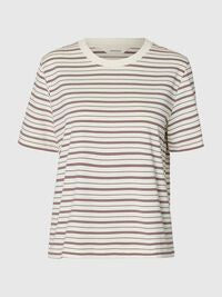 Boxy Tawny Port Stripe Tee|SLF