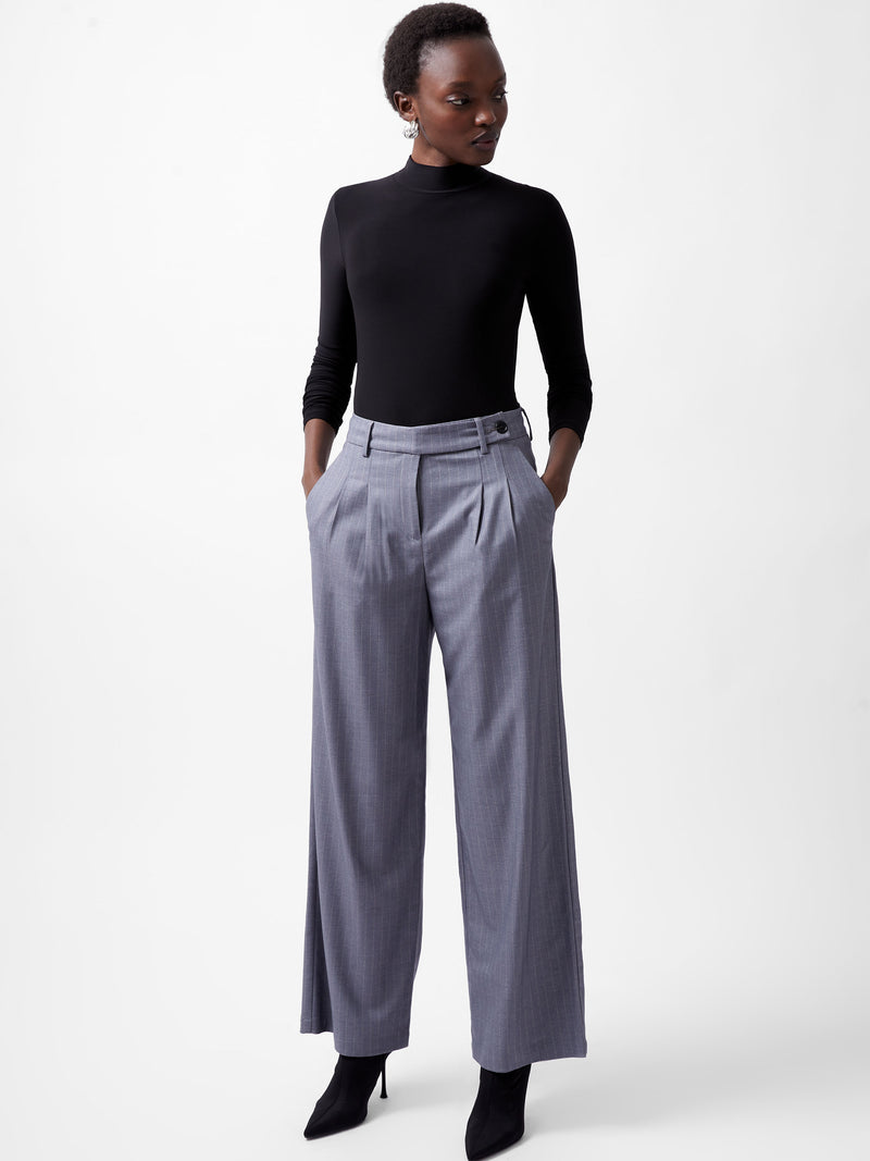 Grey Pinstripe Trousers | French Connection