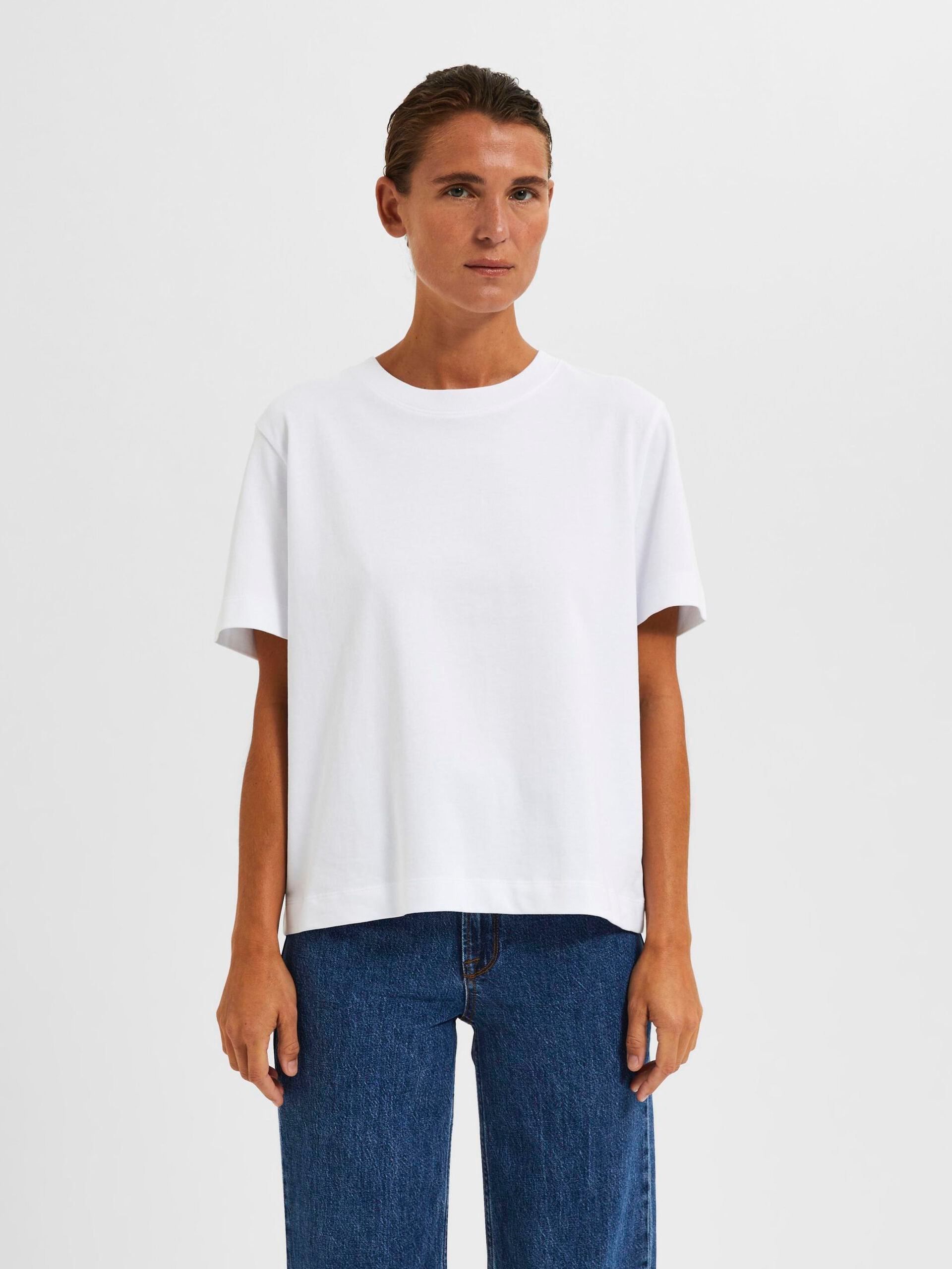 Essential White Boxy tshirt | selected femme