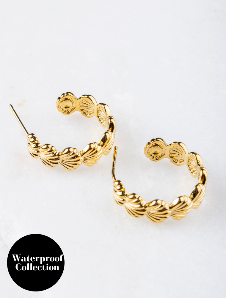 Shell hoop earring | Olia