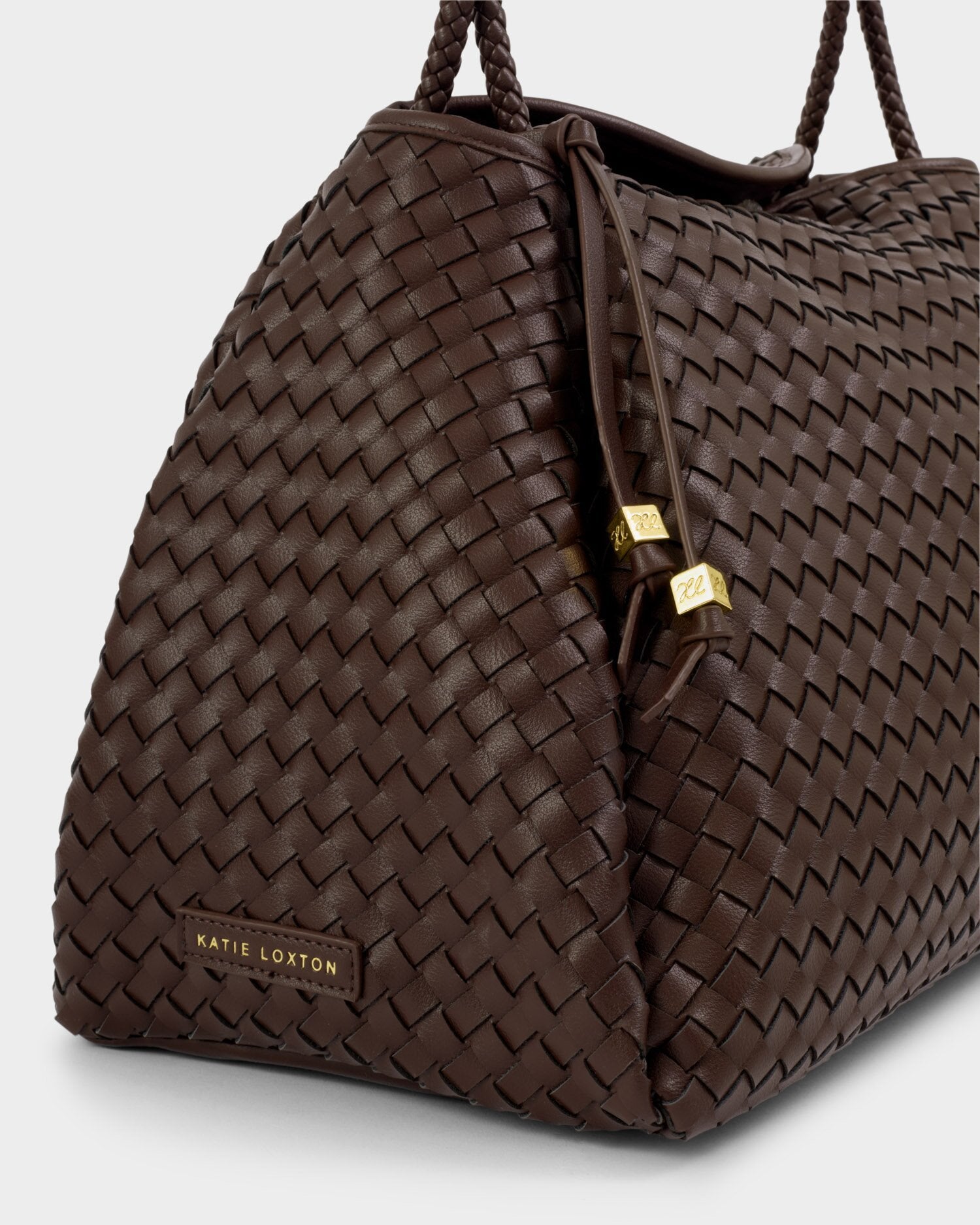 Nova Hand Woven Large Shoulder Bag Chocolate | Katie Loxton