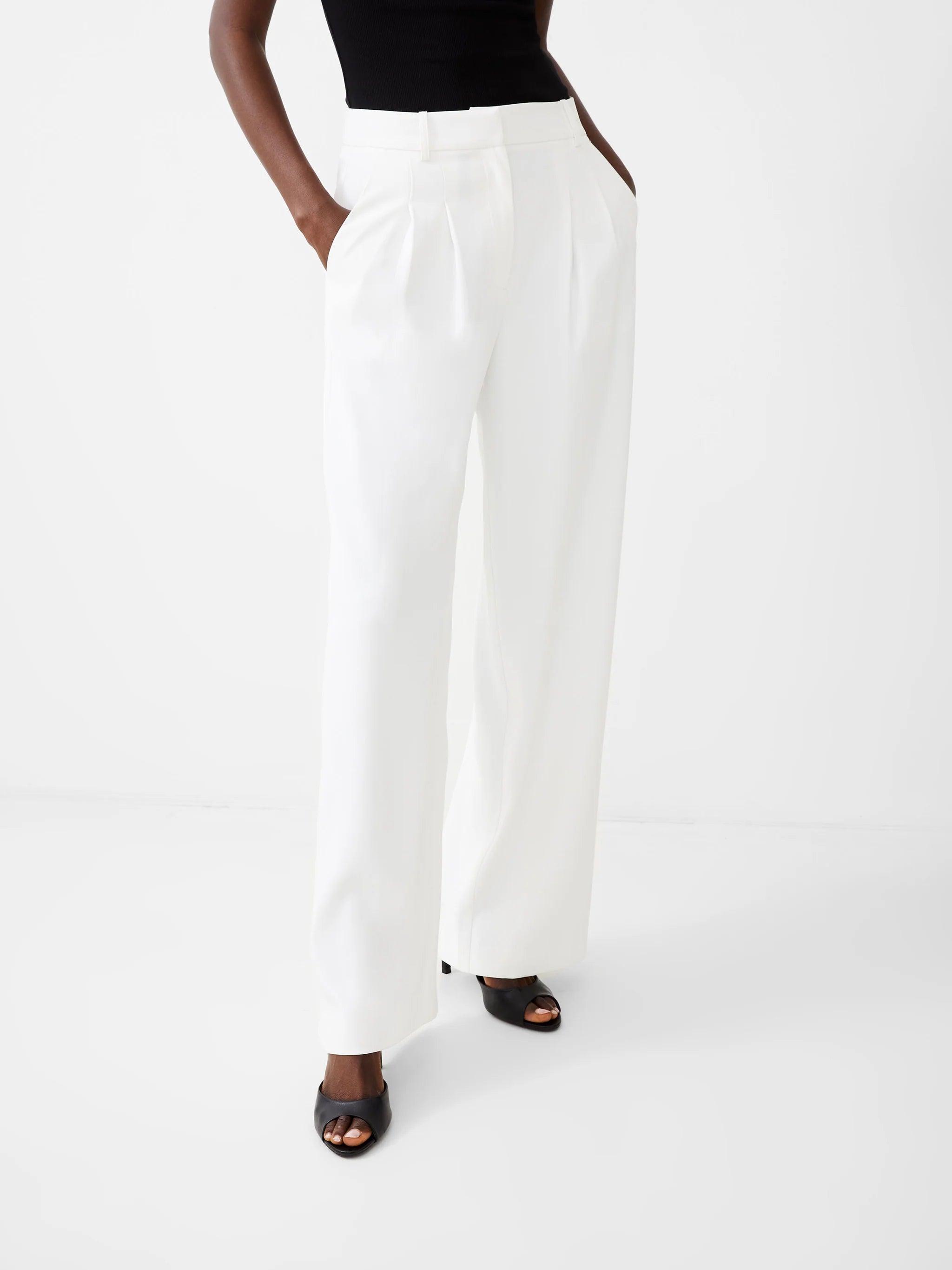 Harrie Suiting trousers Porcelain cream|French Connection