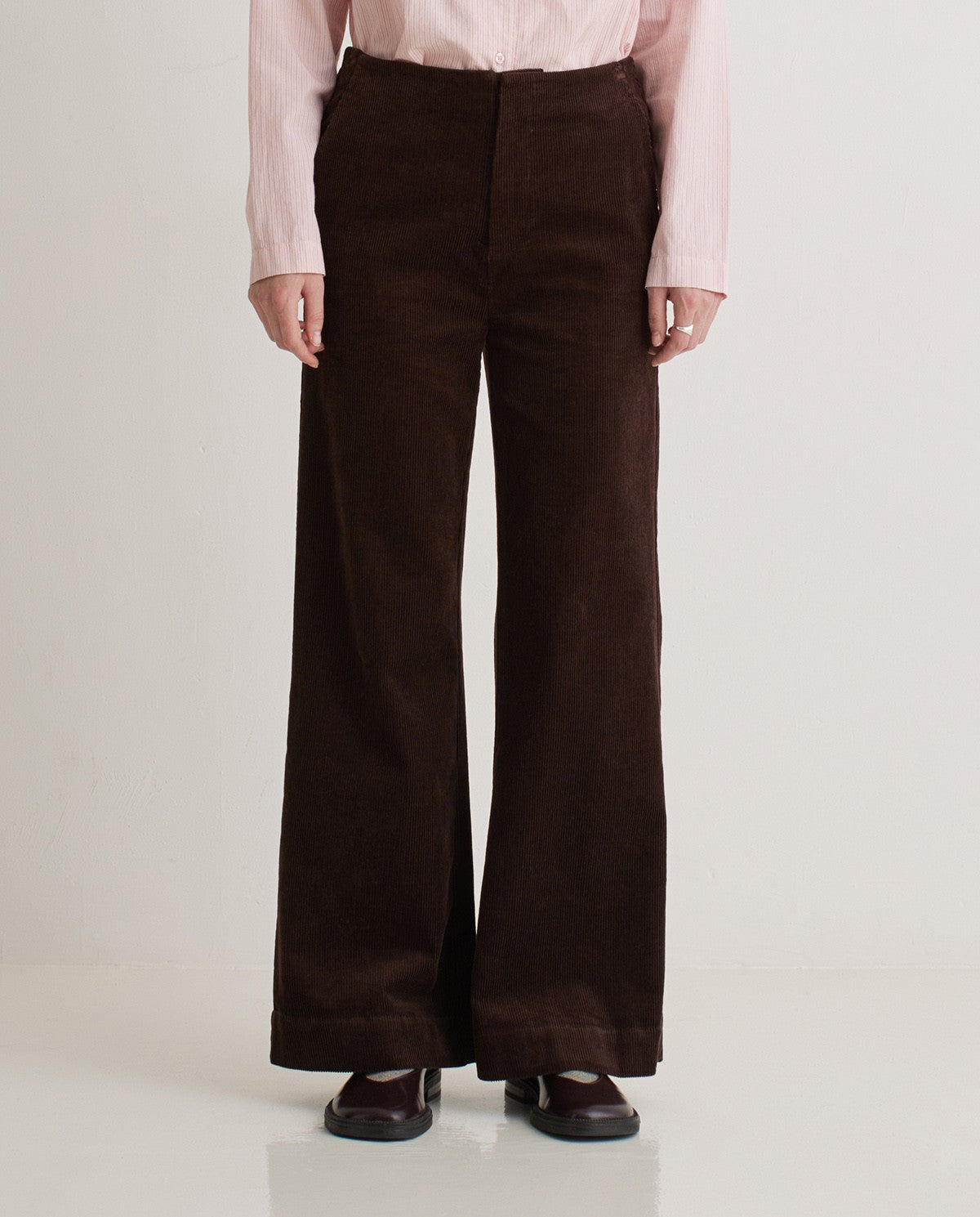 Bootcut Chocolate Corduroy Trousers | YERSE