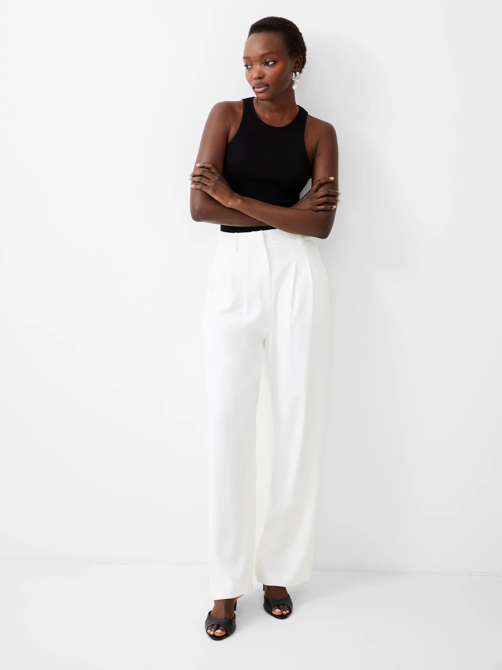 Harrie Suiting trousers Porcelain cream|French Connection
