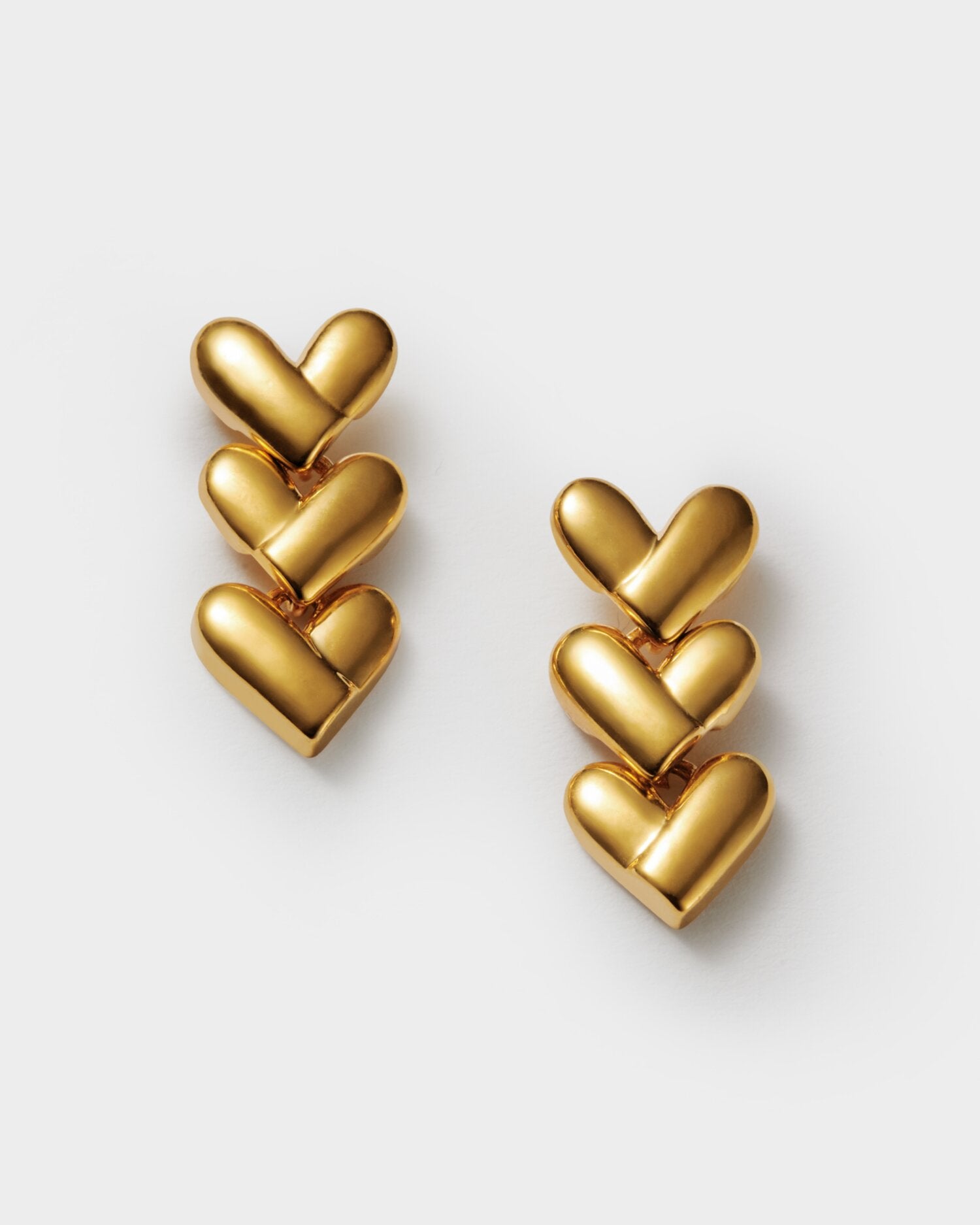 Heart Link Waterproof Gold Earrings | Katie Loxton