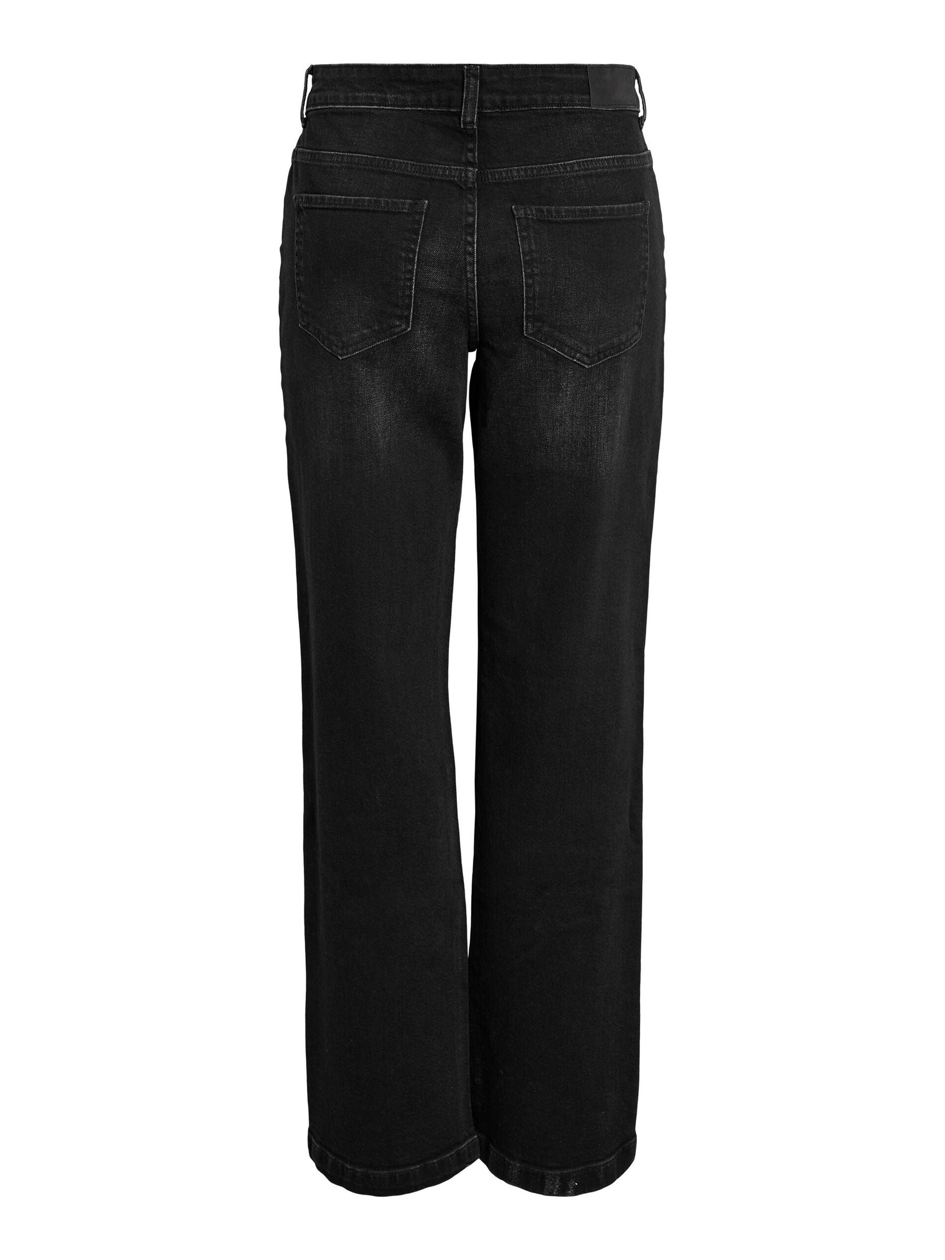 Nila LW Wide Jeans black denim | Noisy May