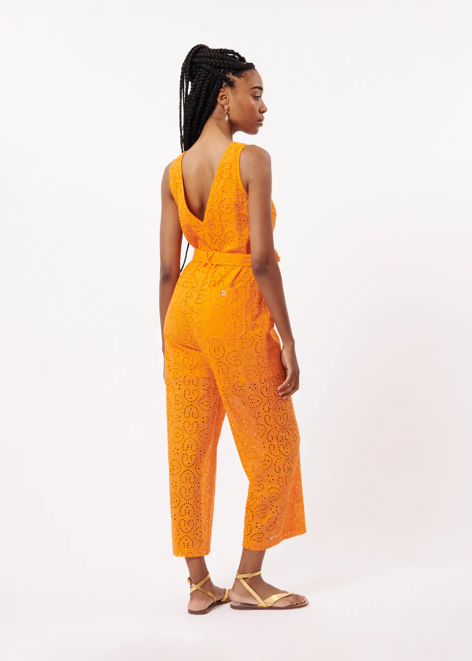 Laurena Orange Jumpsuit | Frnch