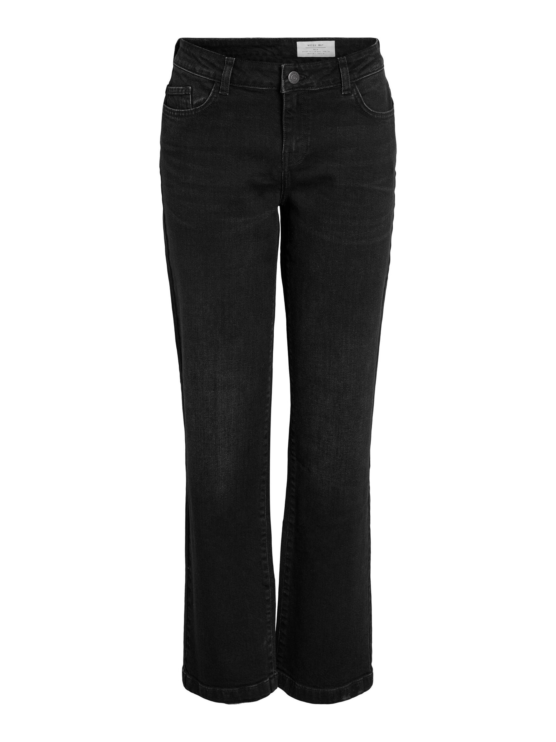 Nila LW Wide Jeans black denim | Noisy May