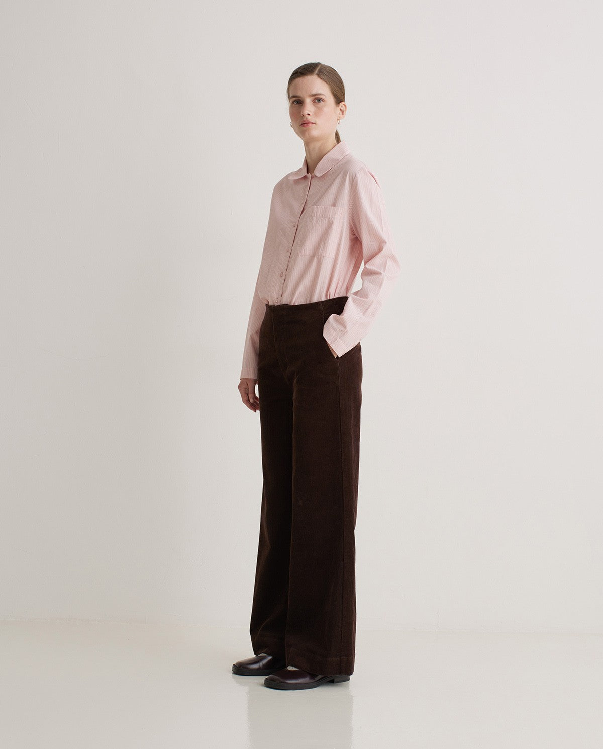Bootcut Chocolate Corduroy Trousers | YERSE