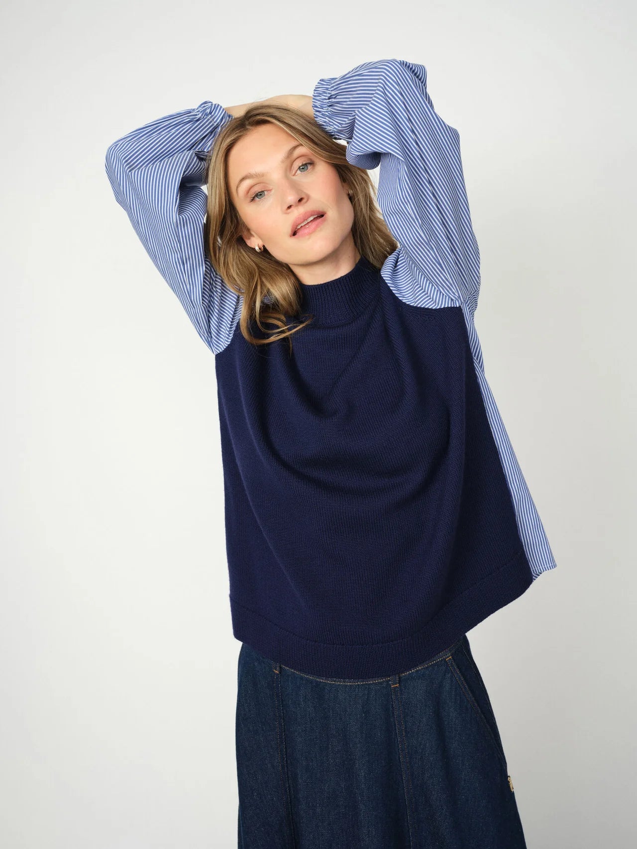 Juella Stripe Combi Knit | Mos Mosh