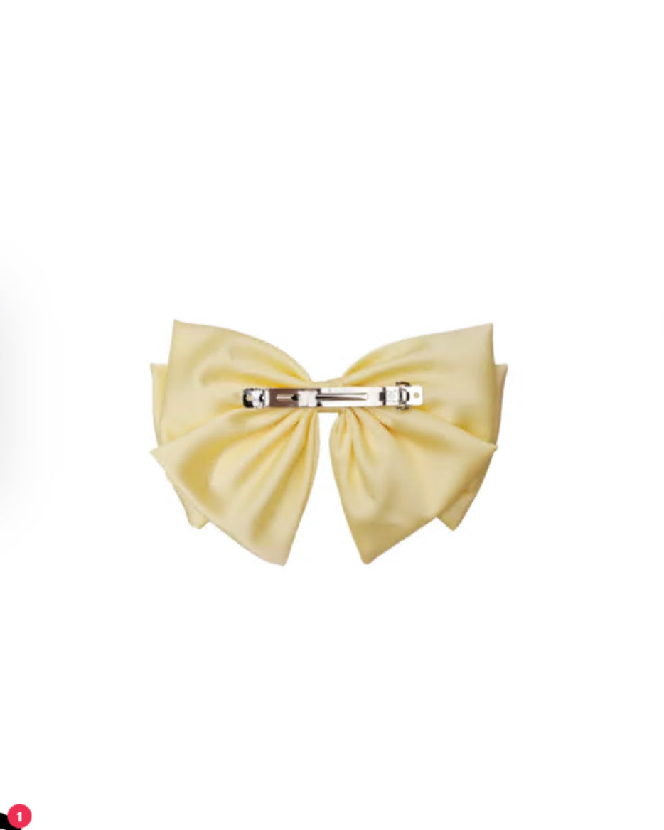 Ina Satin Bow Yellow | Black Colour