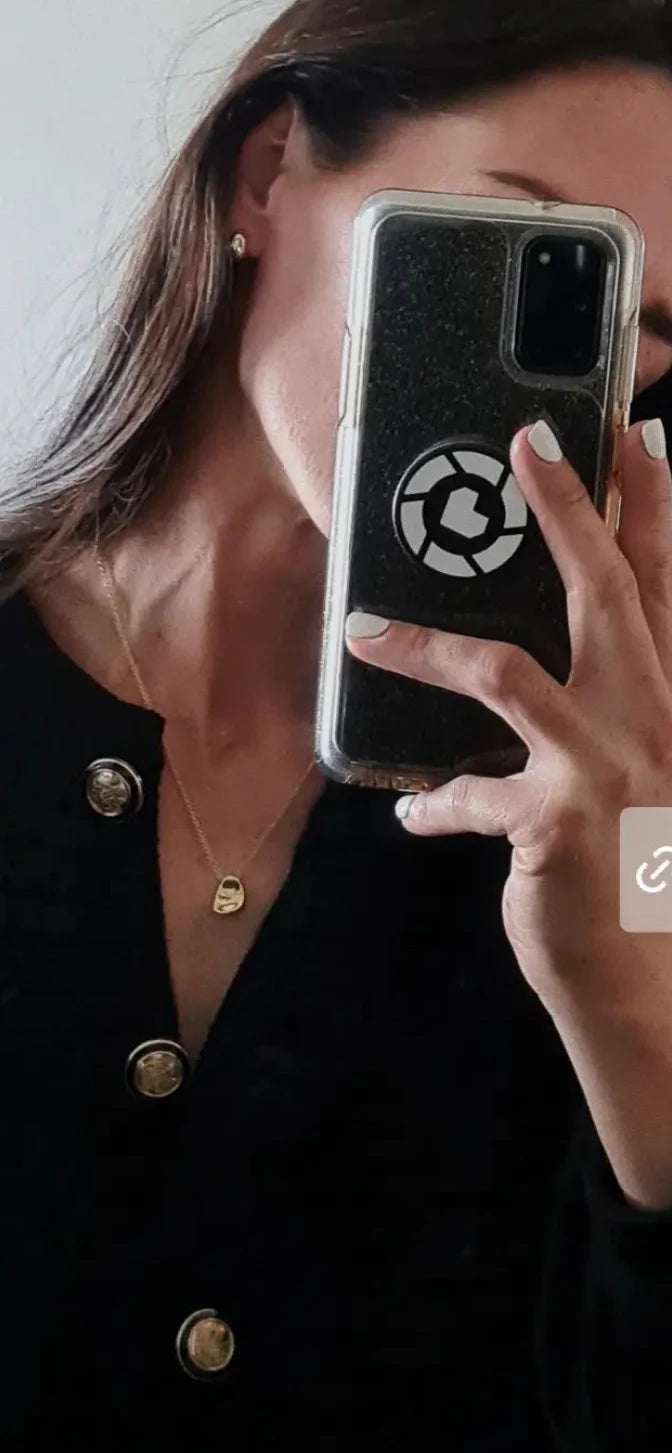 Gold pebble pendant | Mary K