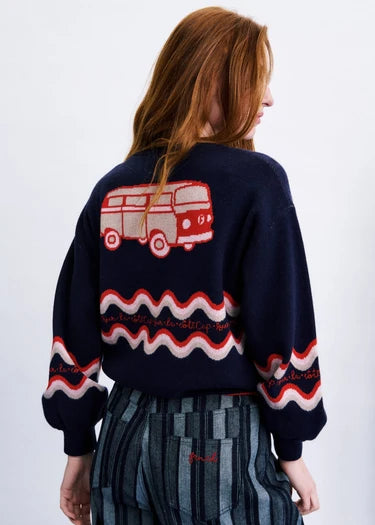 Roadtrip navy cardigan | Frnch