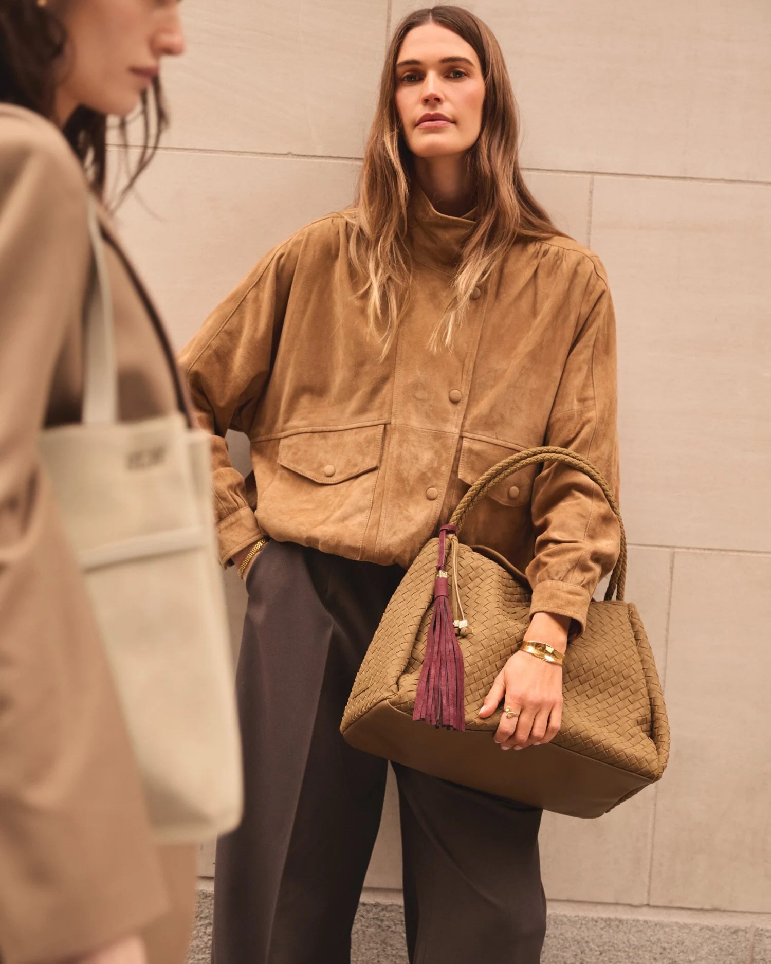 Nova Hand Woven Suedette Large Shoulder Bag | Katie Loxton