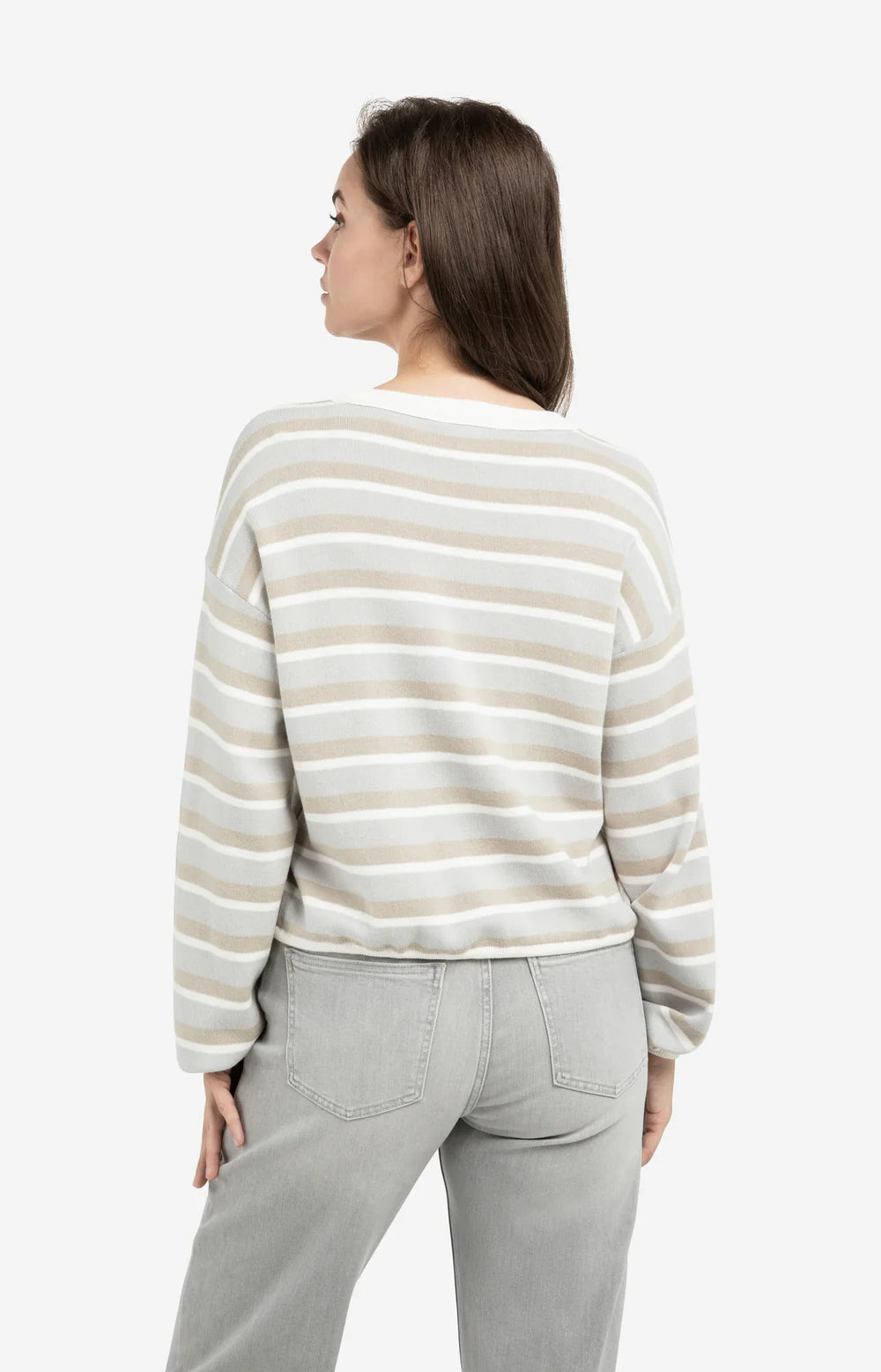Vapor blue drawstring sweater|Yaya