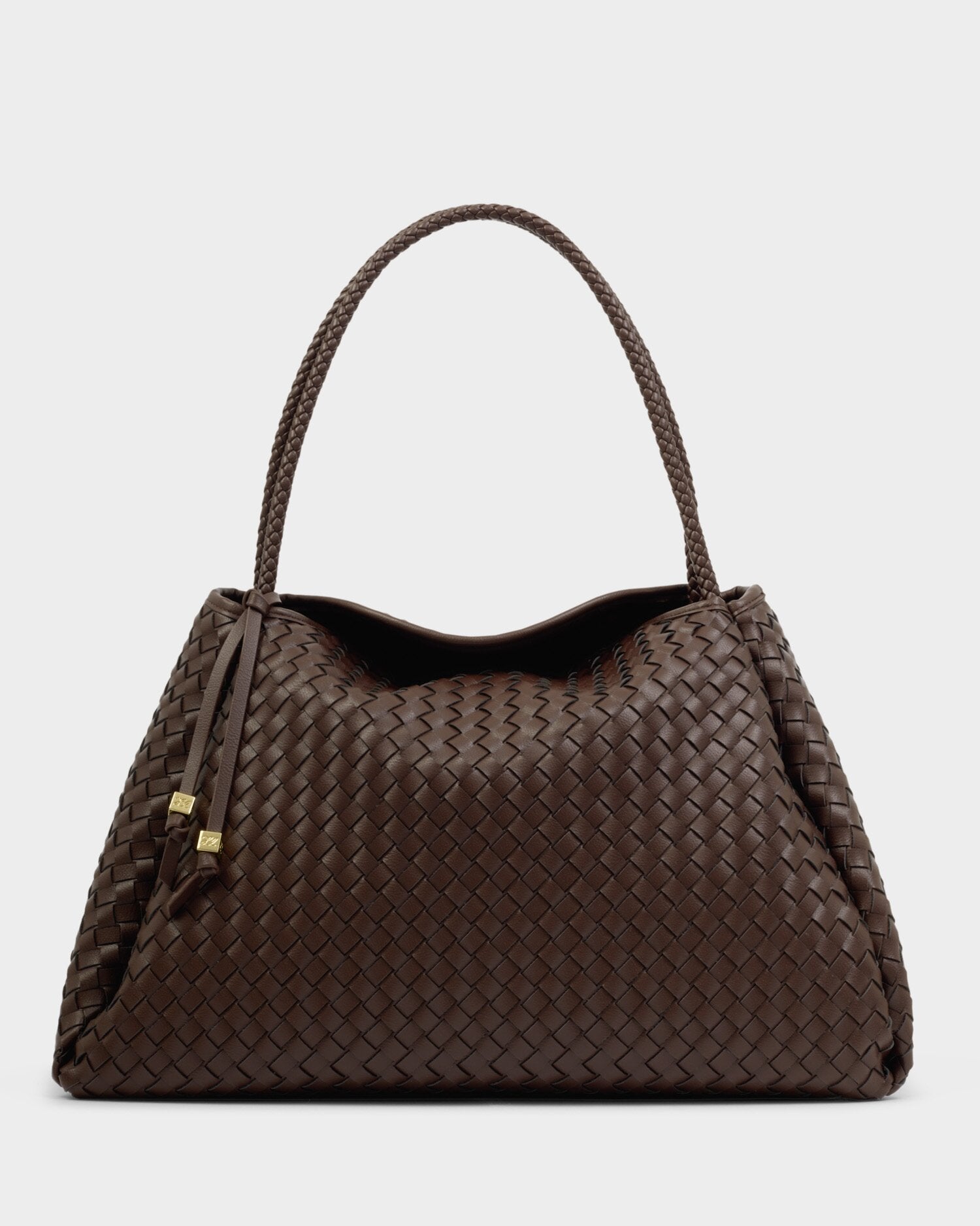 Nova Hand Woven Large Shoulder Bag Chocolate | Katie Loxton