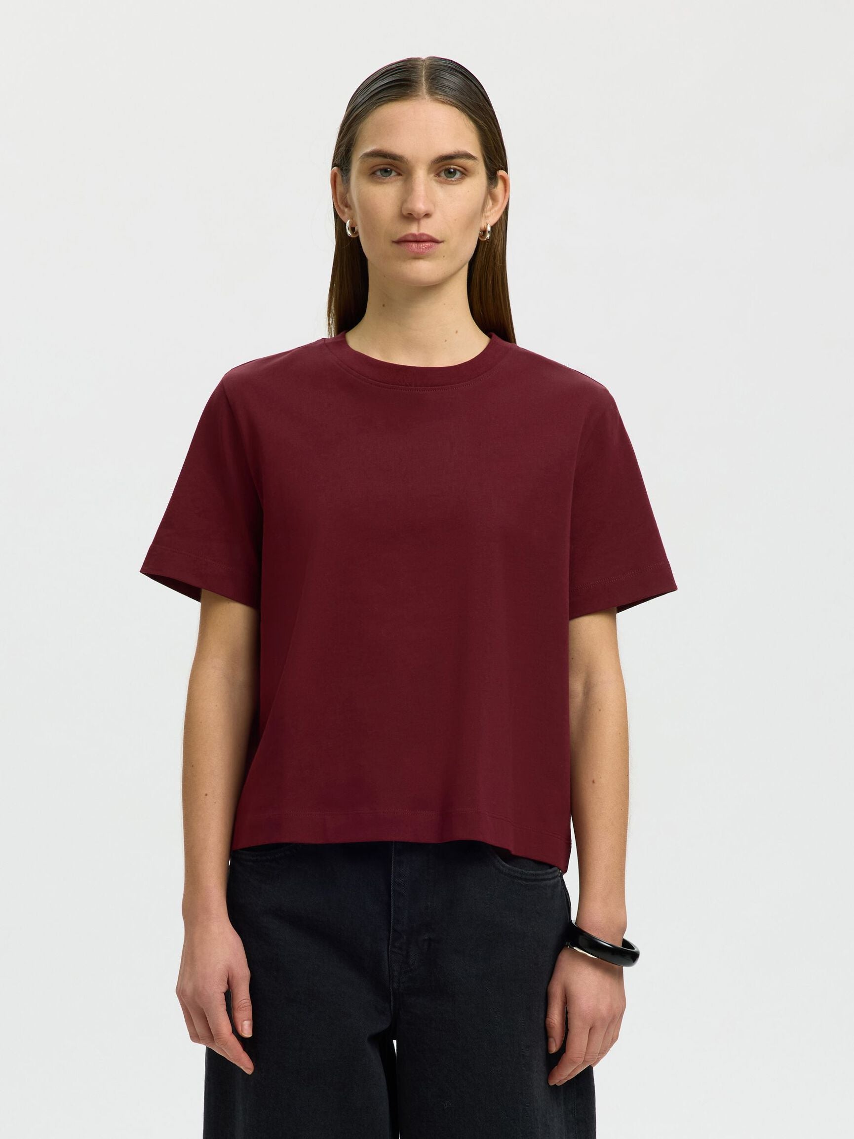 Boxy Tawny Port Tee|SLF