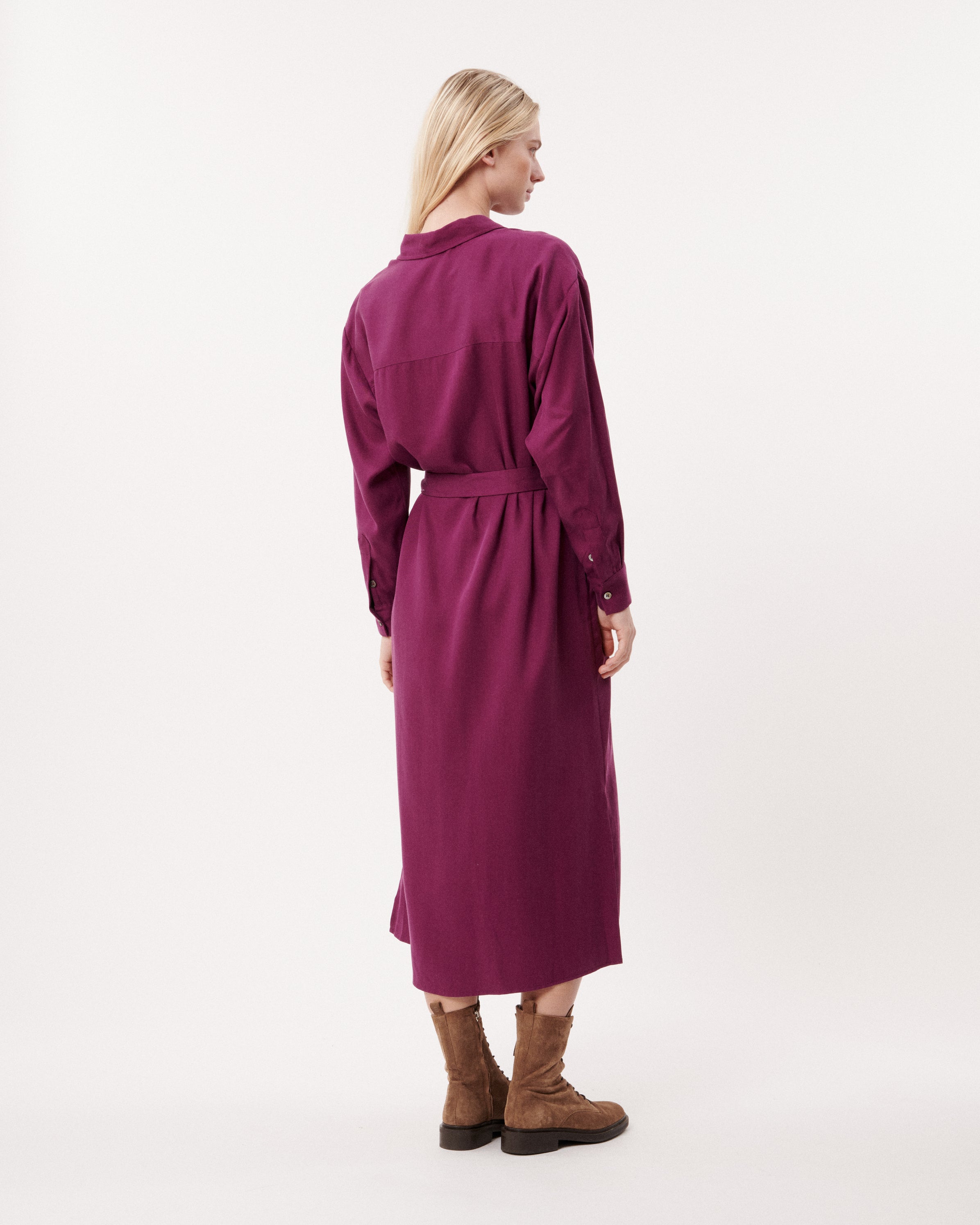 Aubergine Shirt Dress | Frnch