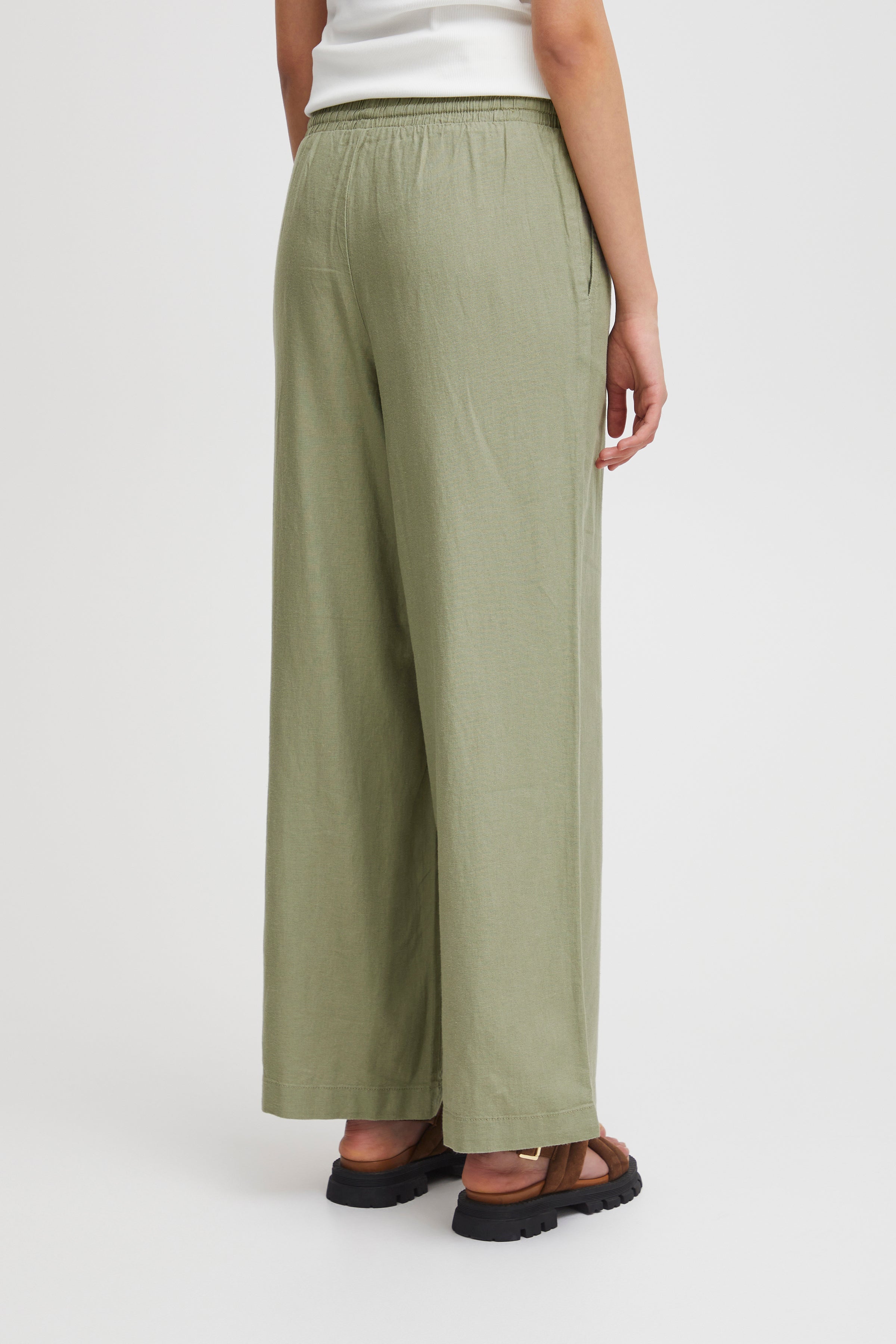 Lino Vetiver Pants | Ichi