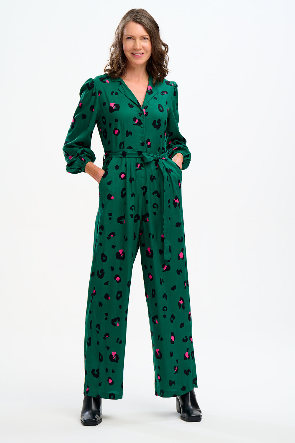 Loxley Green Leopard Jumpsuit | Sugarhill Brighton