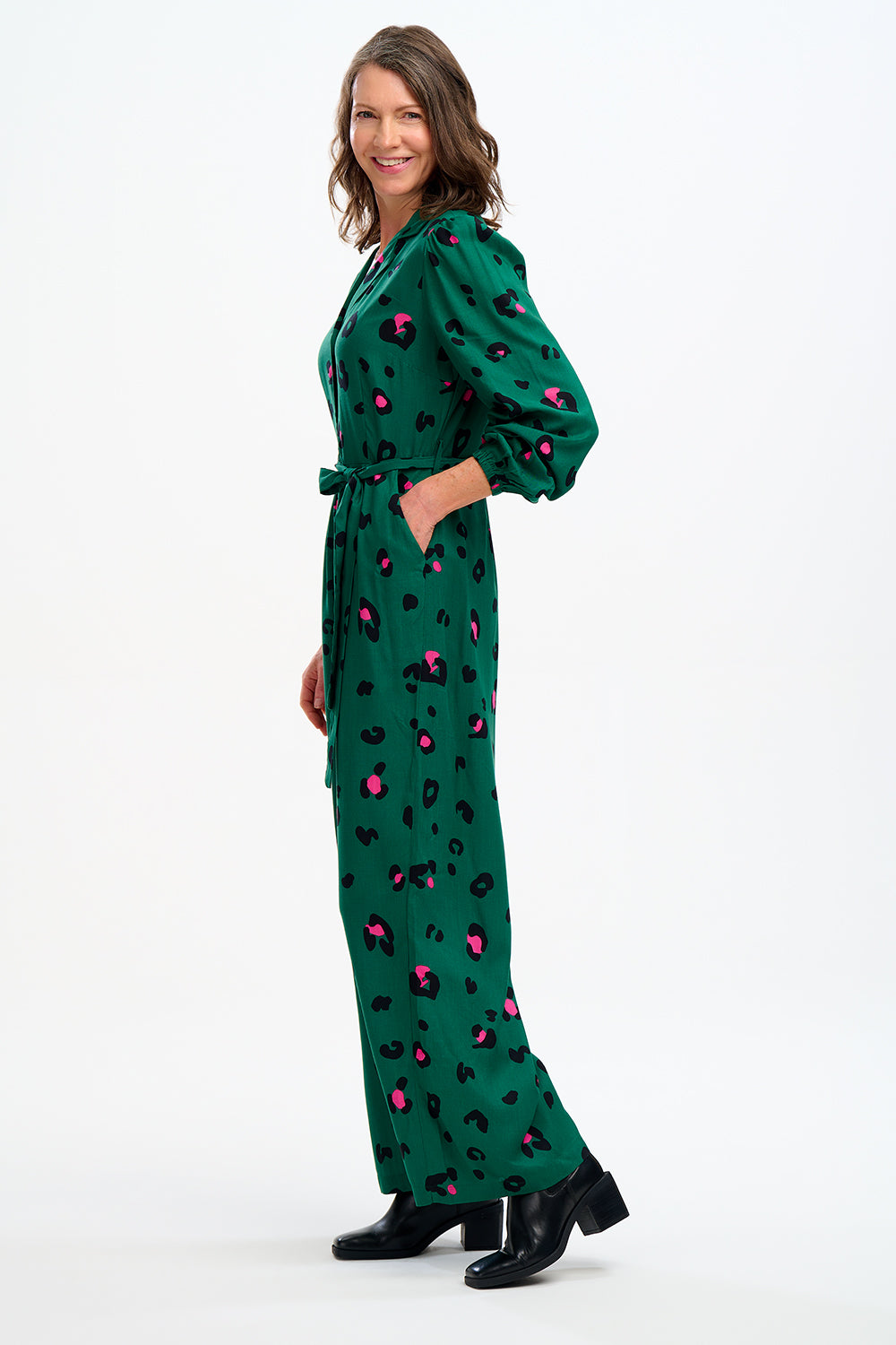 Loxley Green Leopard Jumpsuit | Sugarhill Brighton