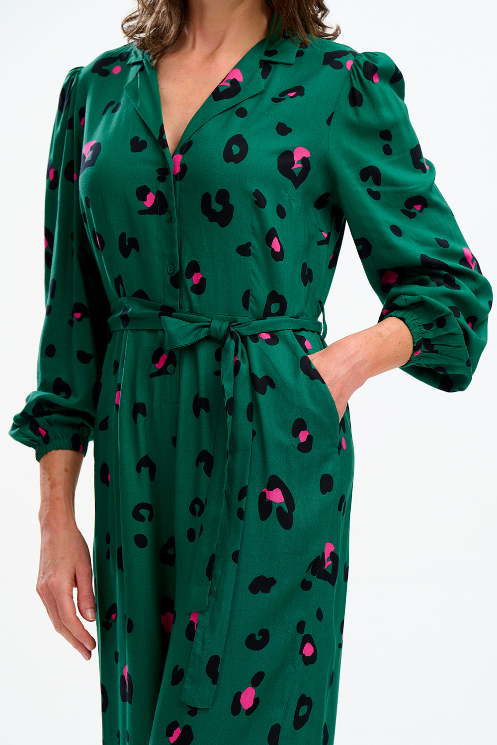 Loxley Green Leopard Jumpsuit | Sugarhill Brighton