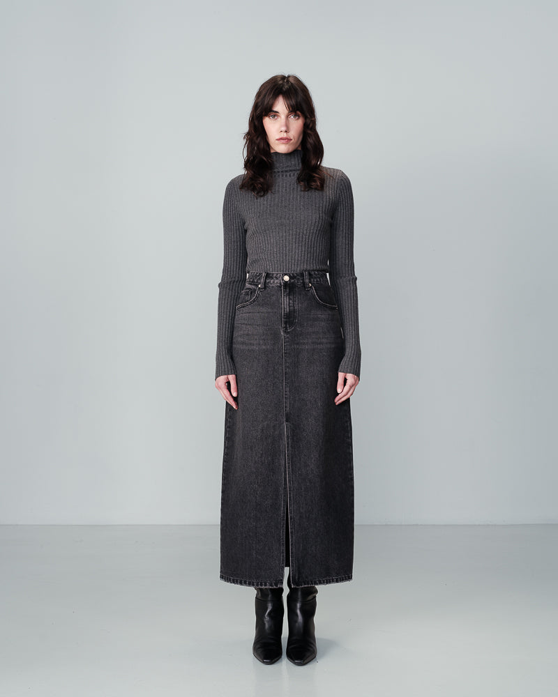 Next black denim skirt | Grace & Mila