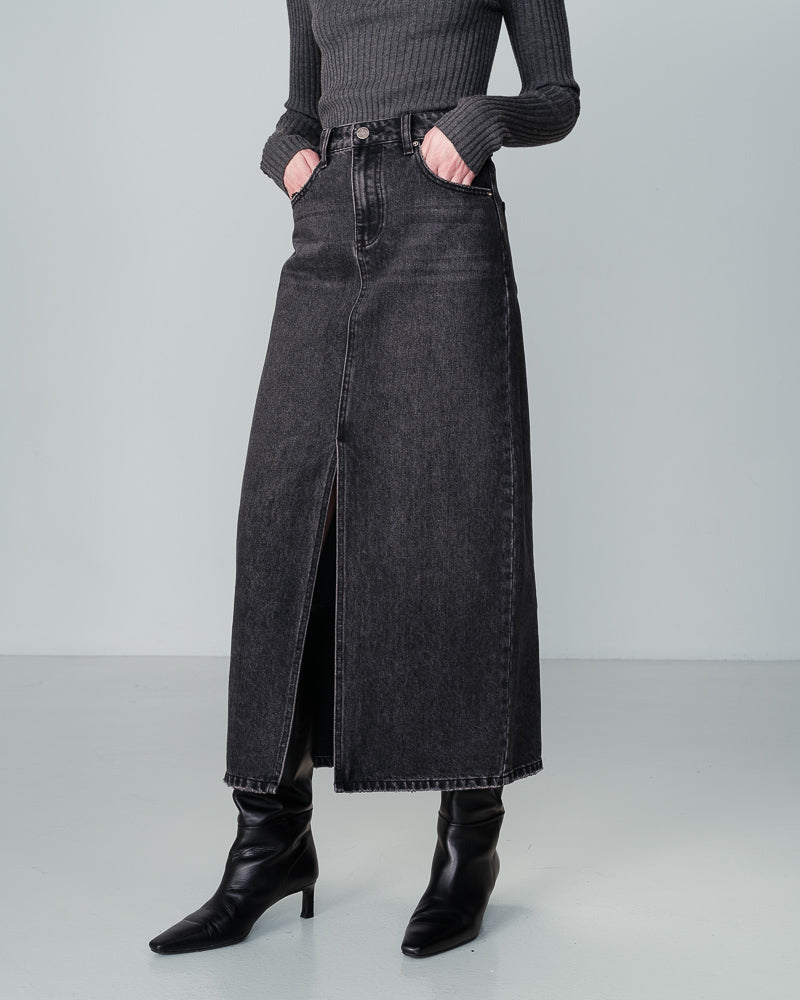 Next black denim skirt | Grace & Mila