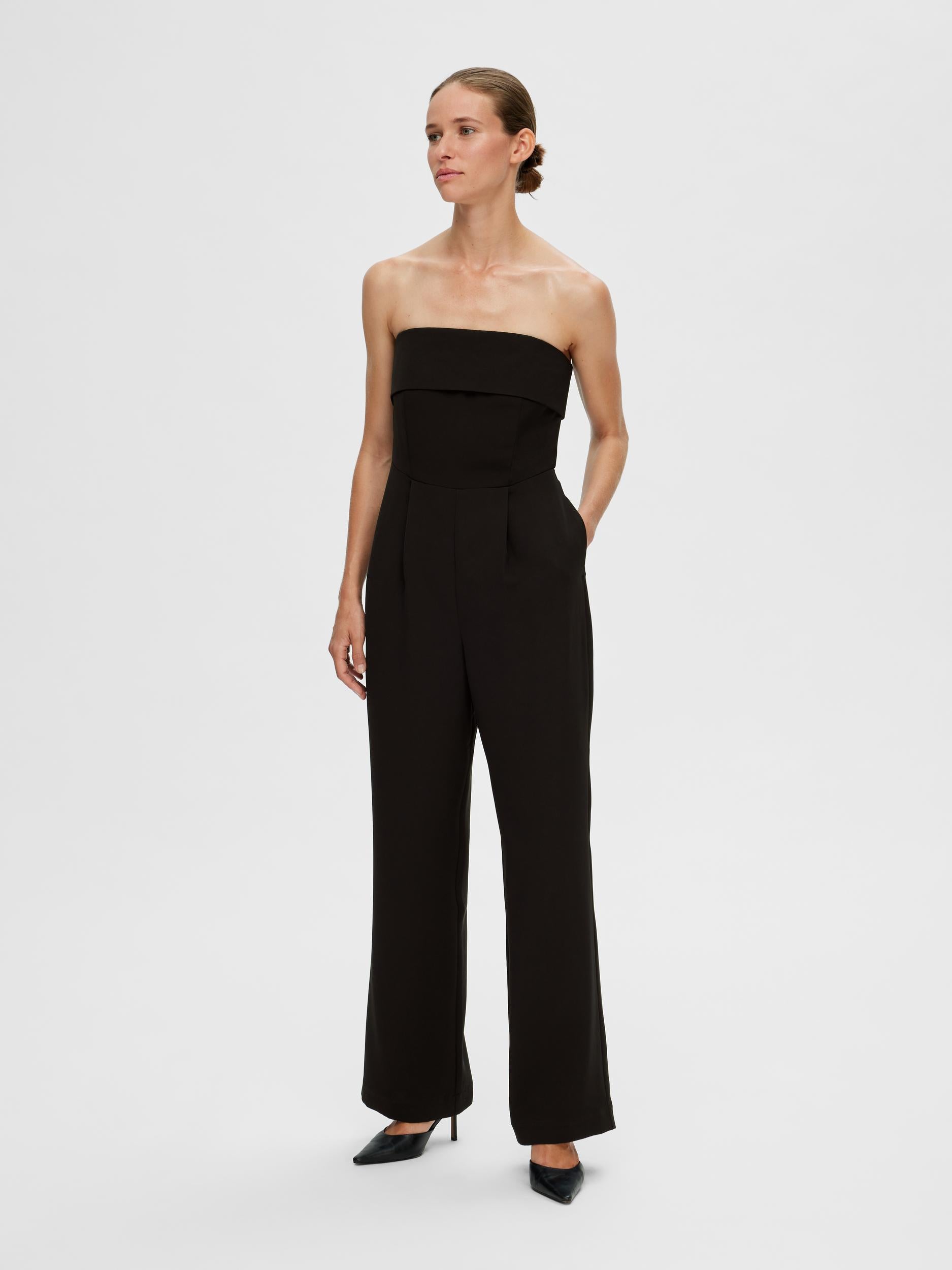 Slfvinelle black jumpsuit | Selected femme