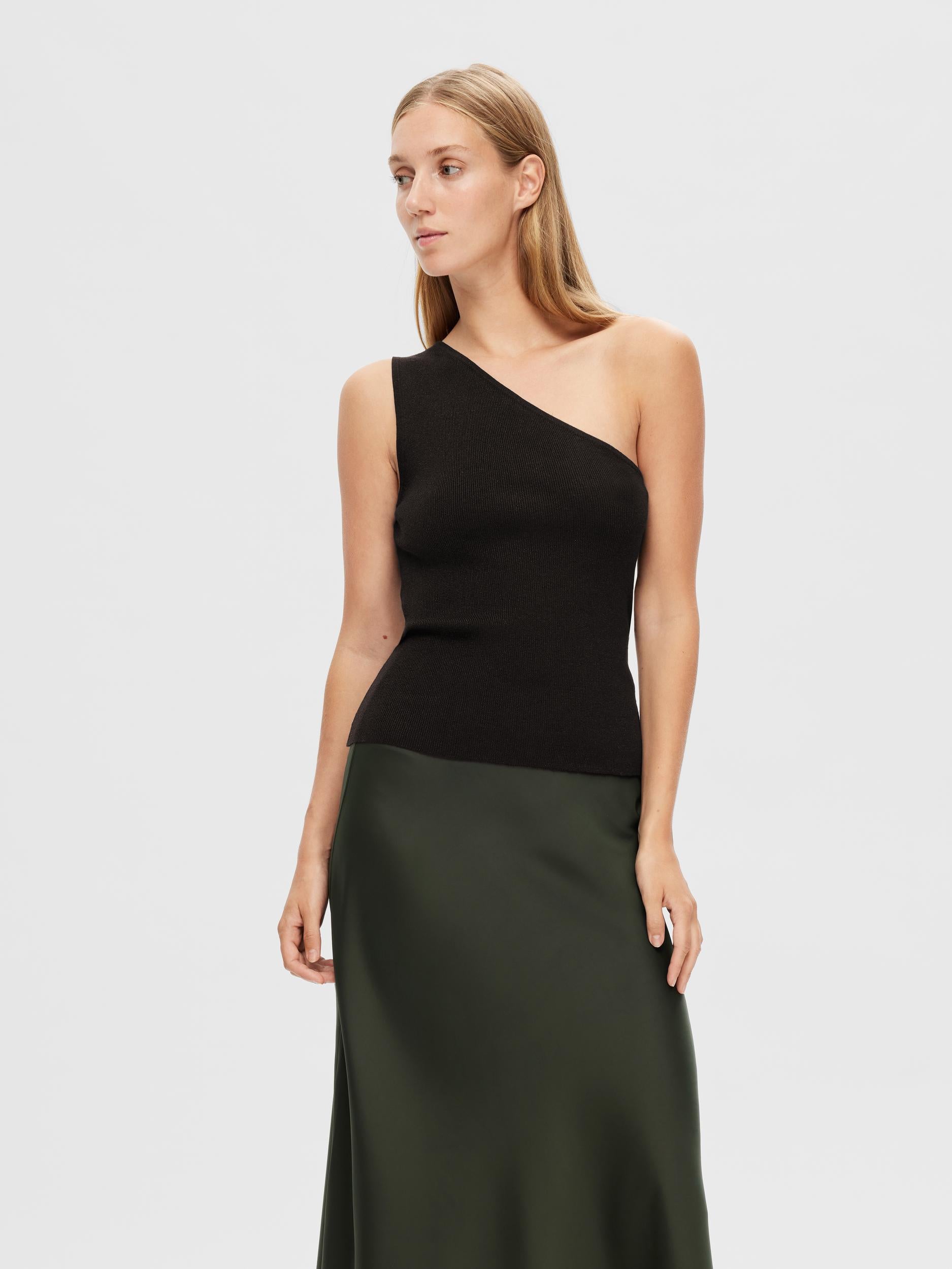 Flura one shoulder knit top | Selected Femme