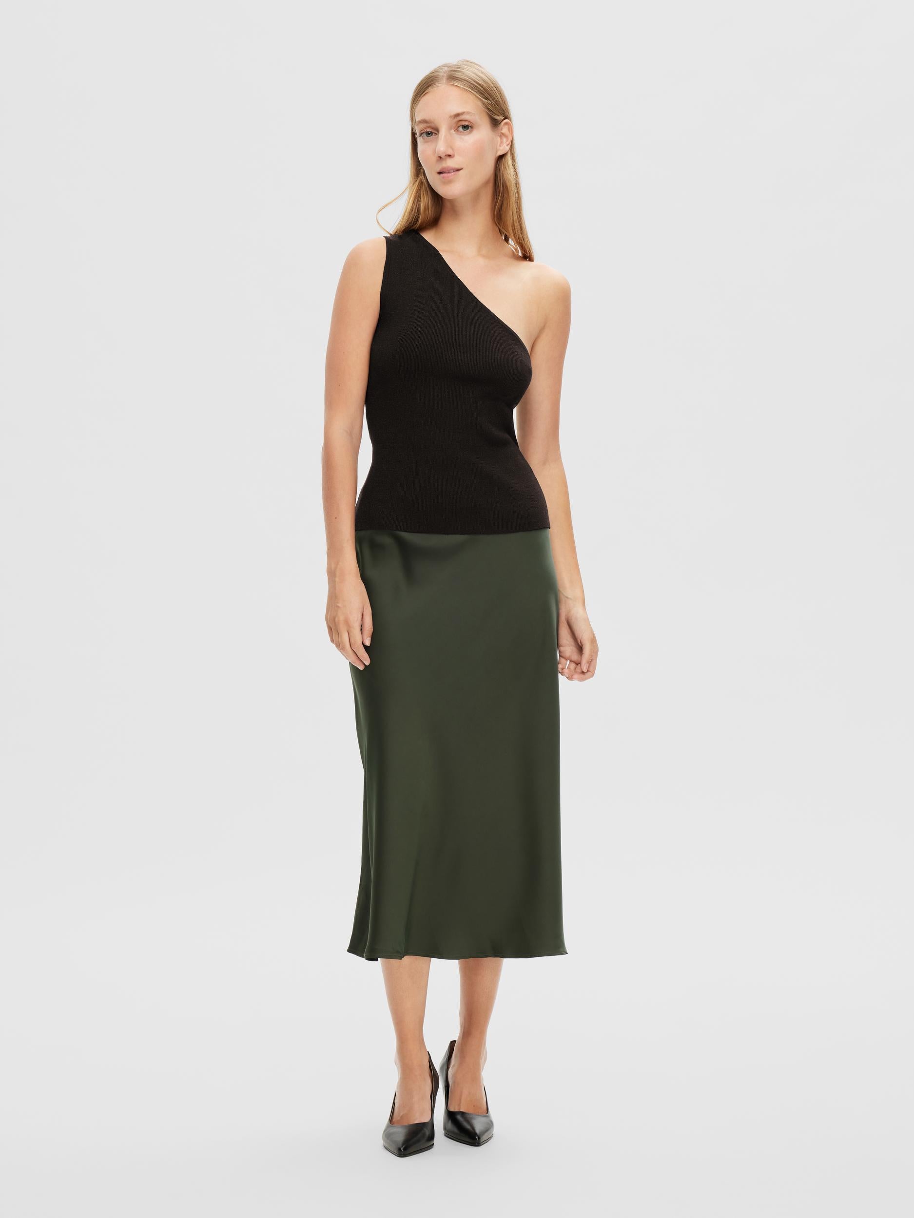 Flura one shoulder knit top | Selected Femme