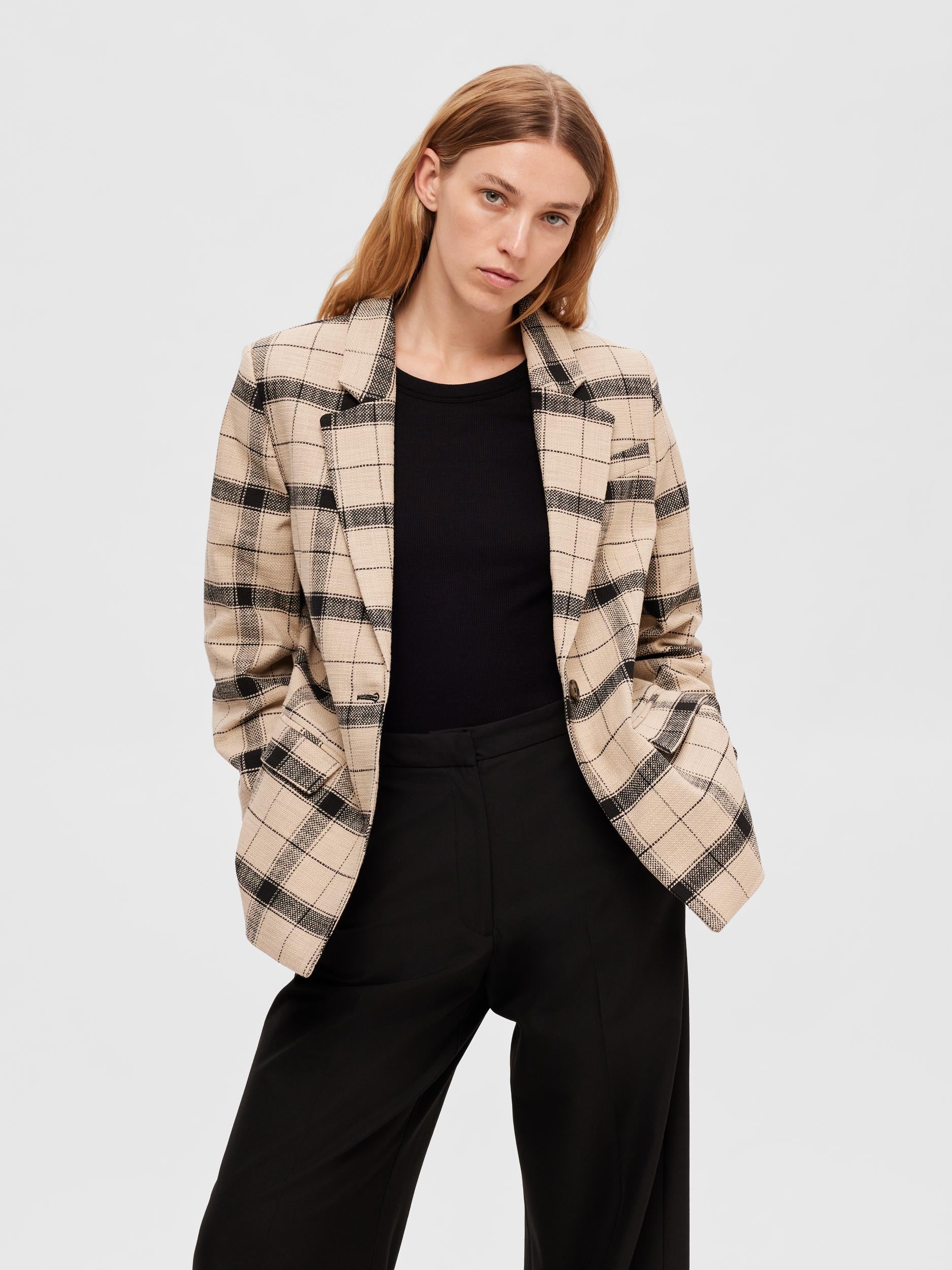 Slfragnas checkered blazer | Selected Femme