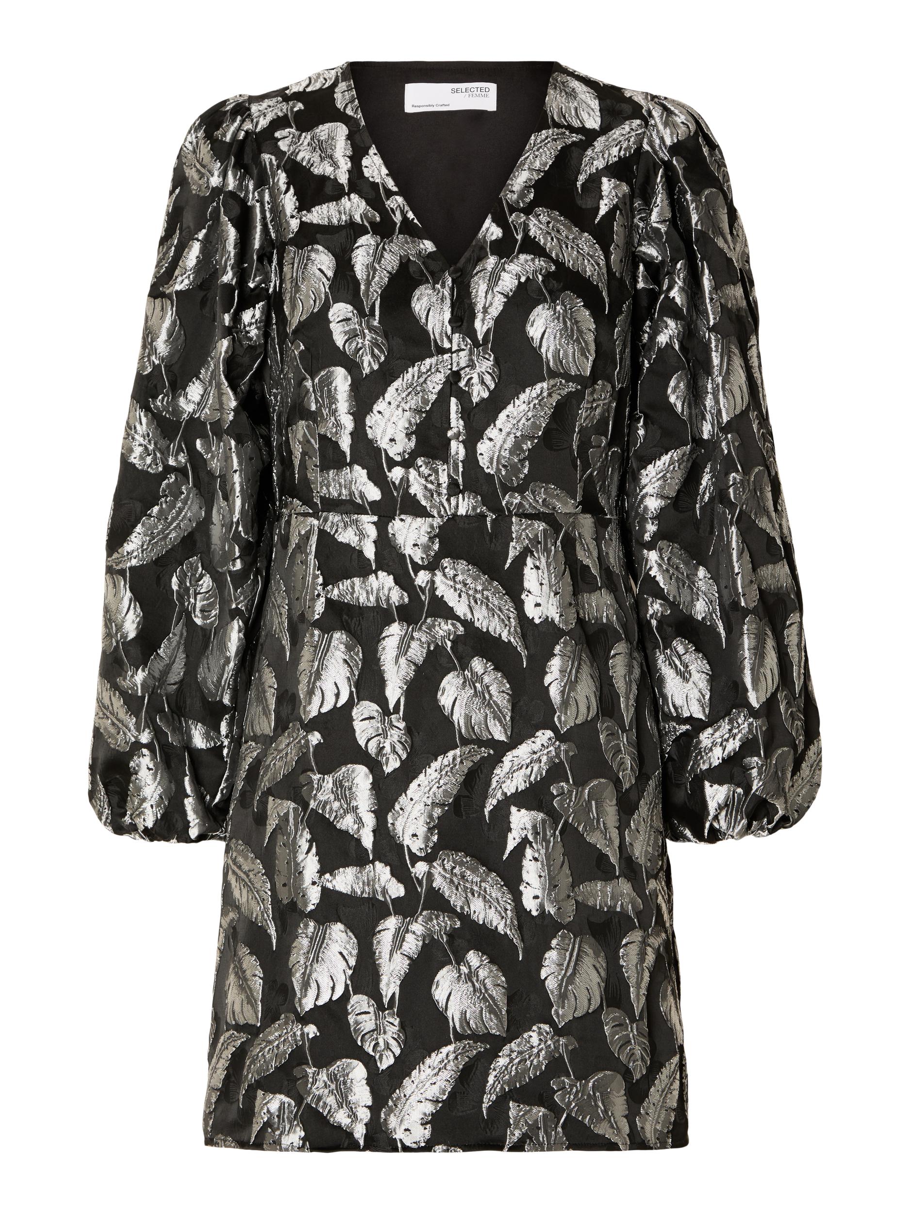 Paula Silver Leaf Dress | Selected Femme