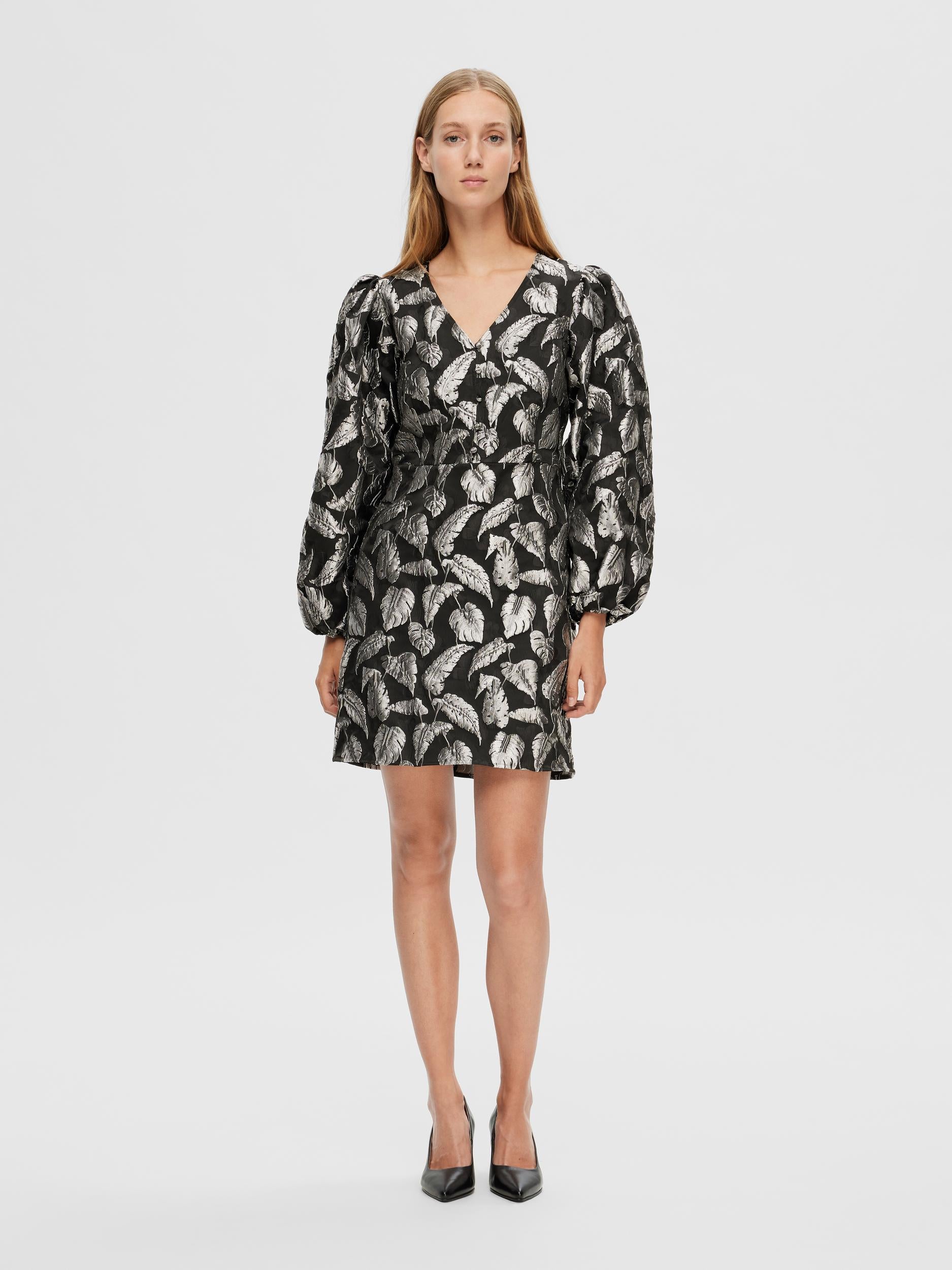 Paula Silver Leaf Dress | Selected Femme